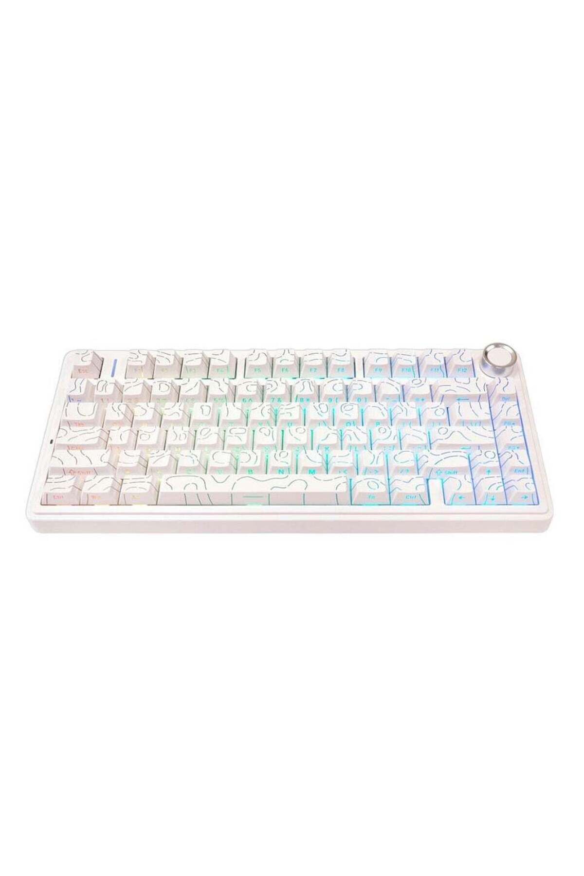 Aula-F75 White Contour - Star Vector Switch keyboard 1