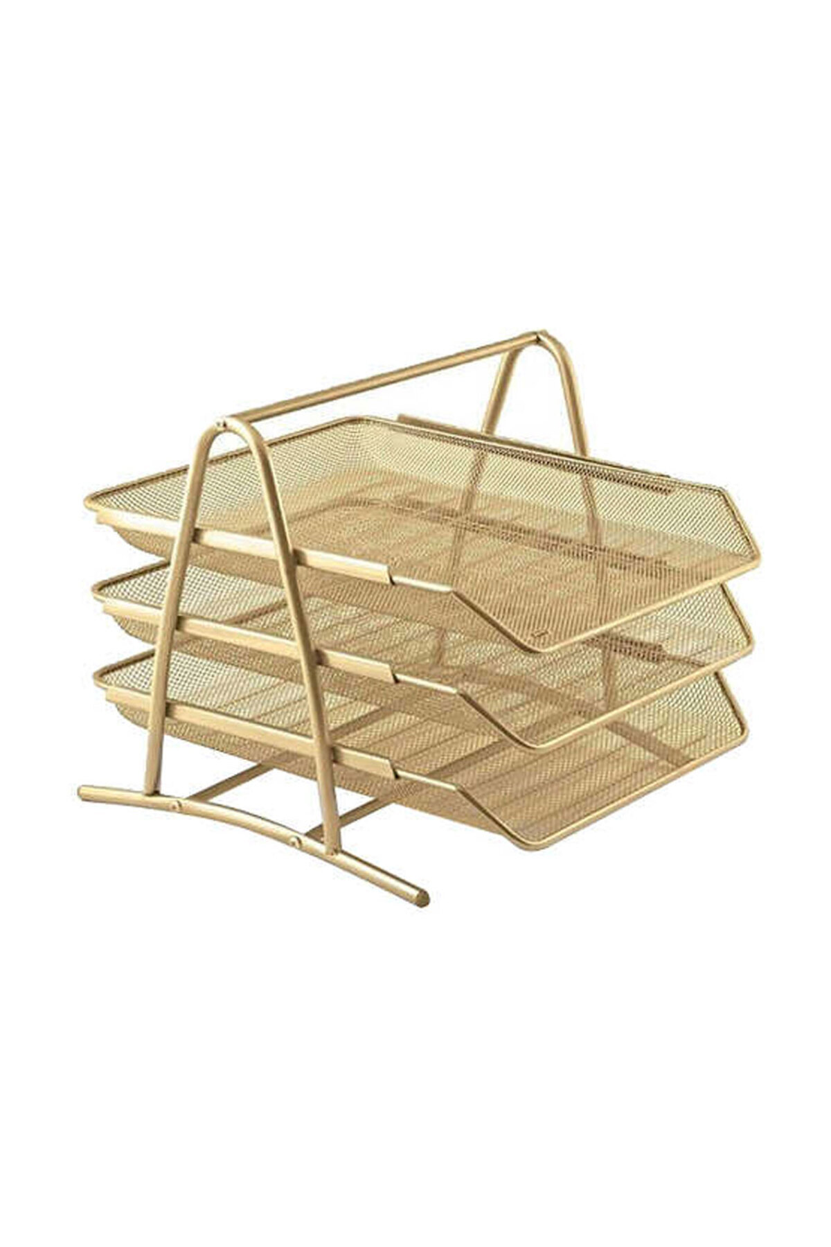 Mas Perfore 3 Lü Evrak Rafı Seti Gold 523