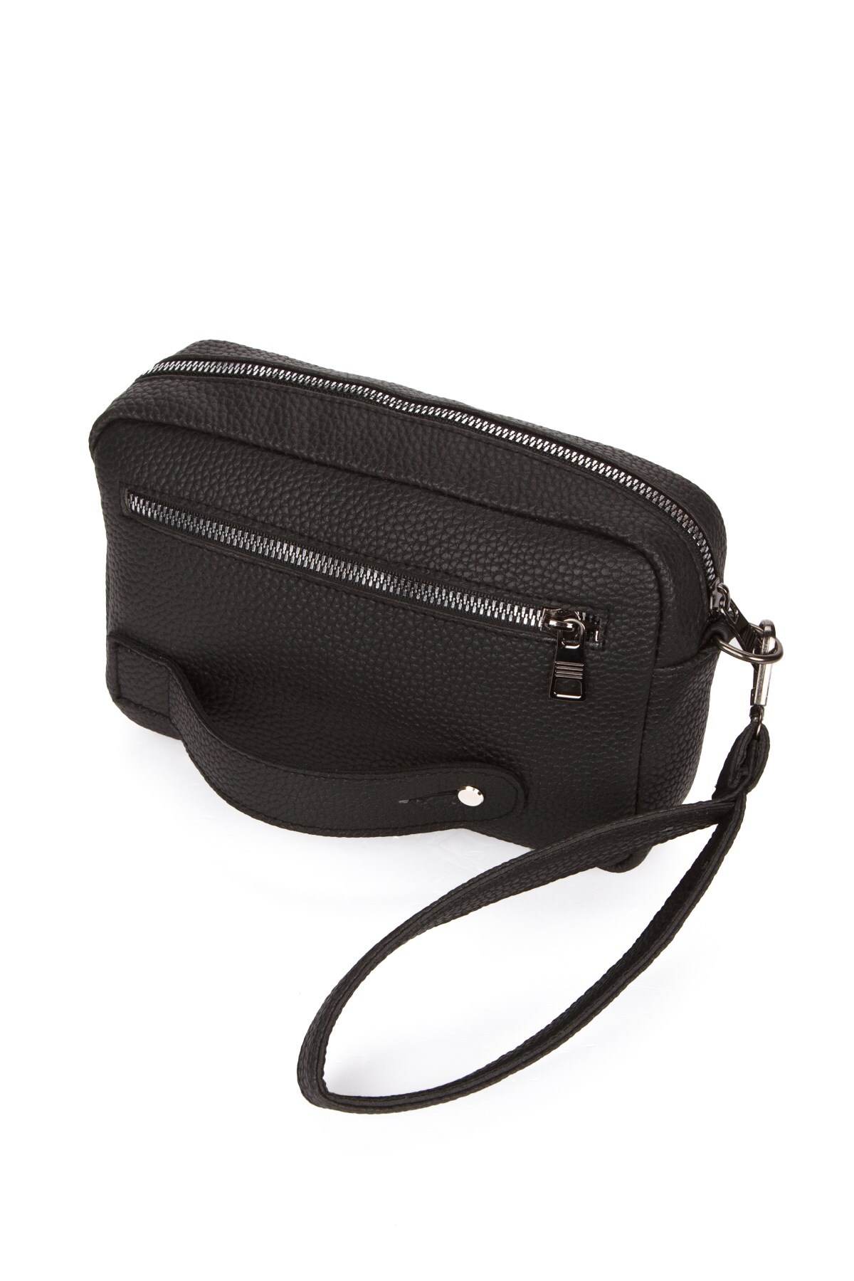 Newish Erkek Siyah El Askılı Portföy Clutch El Çantası görsel 5