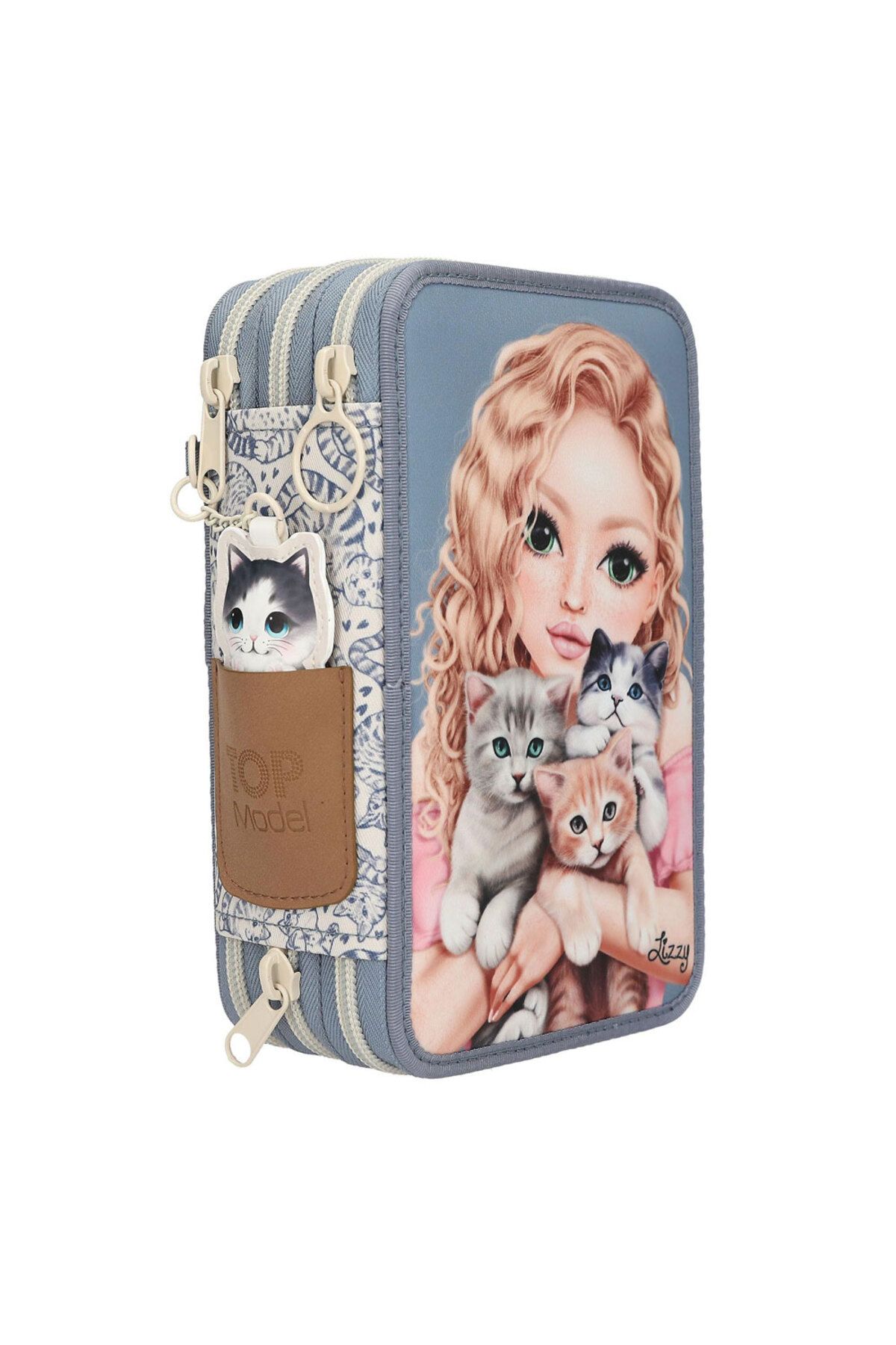 Top Model-Topmodel Cat Love 3-Layer Pencil Bag with Inside Filled 13271 2