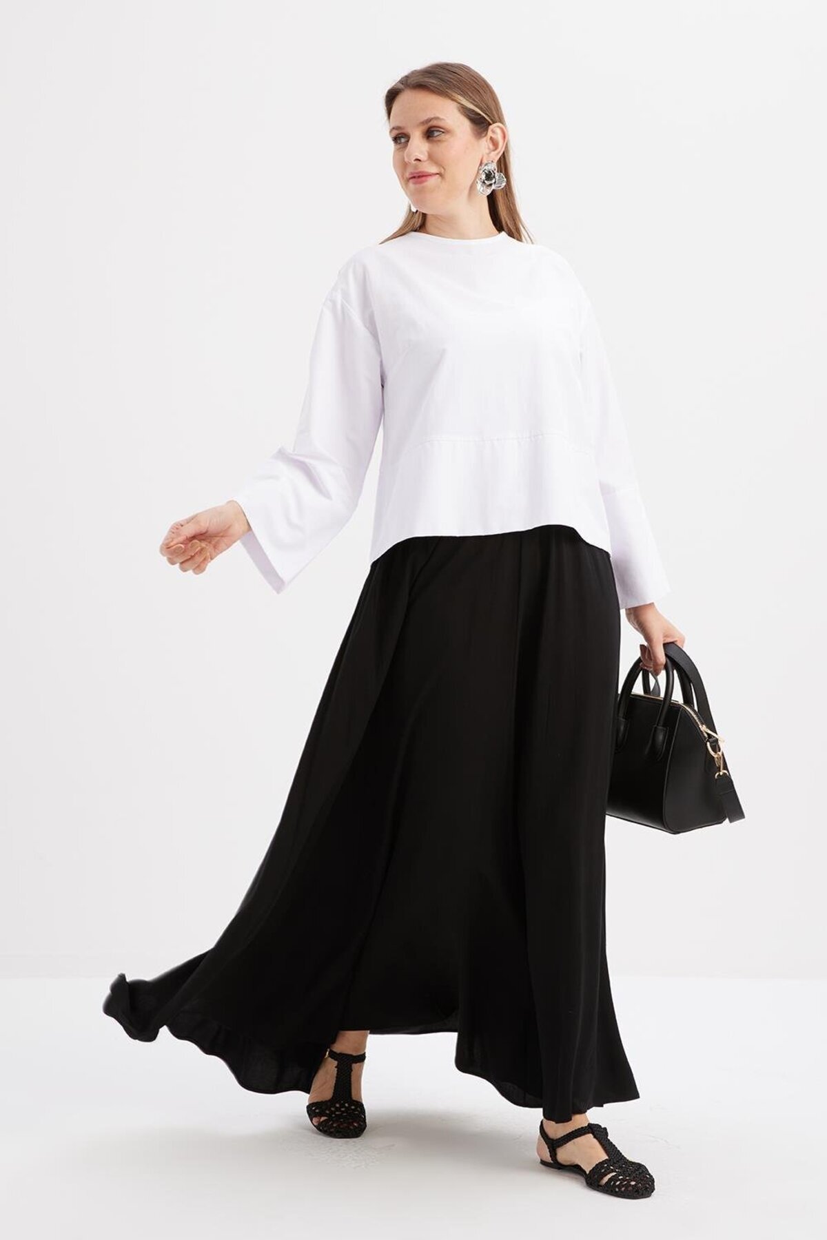 ALLDAY-Black-Elastic Basic Skirt 1