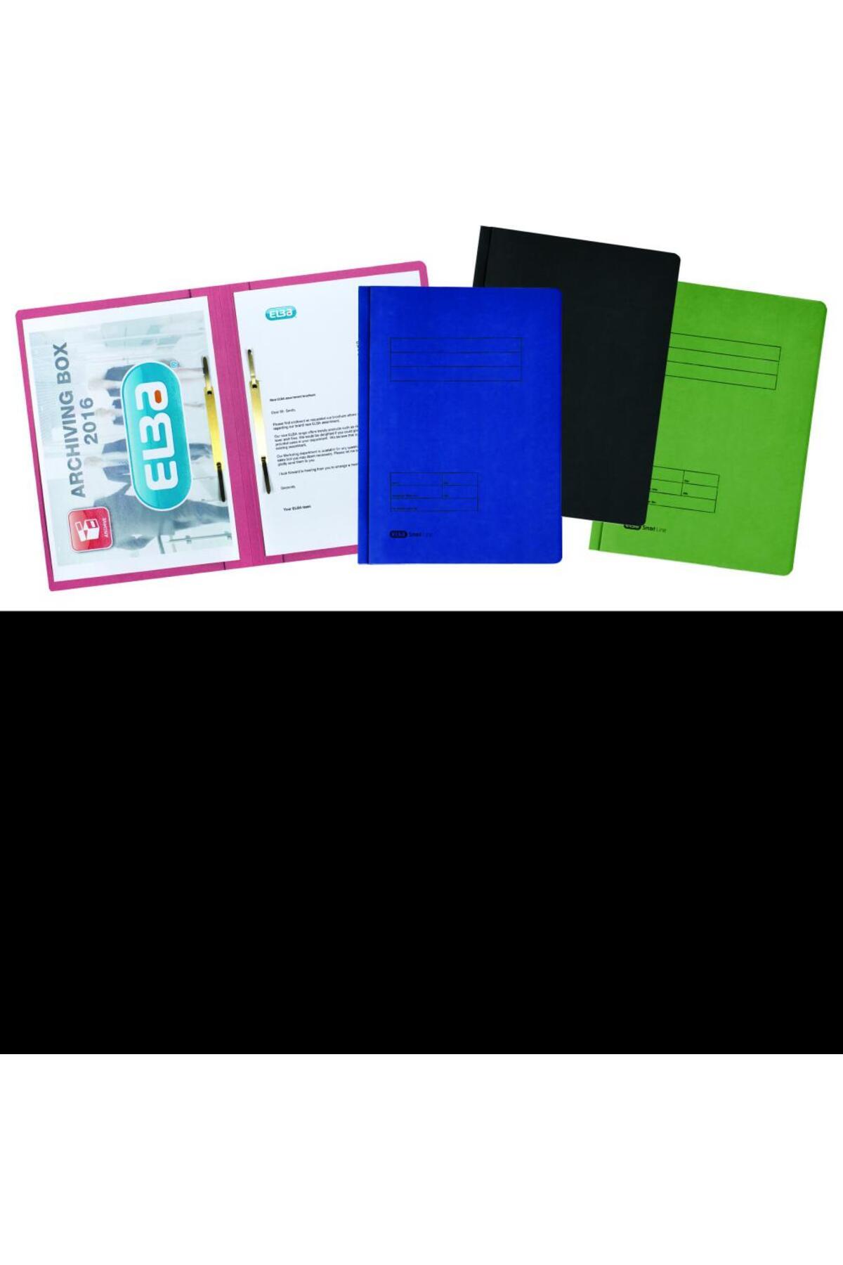 ELBA-Smart A4 File Folder, Double Filing Mechanism, 320gsm Cardboard, 200-Sheet Capacity, Blue Color 2