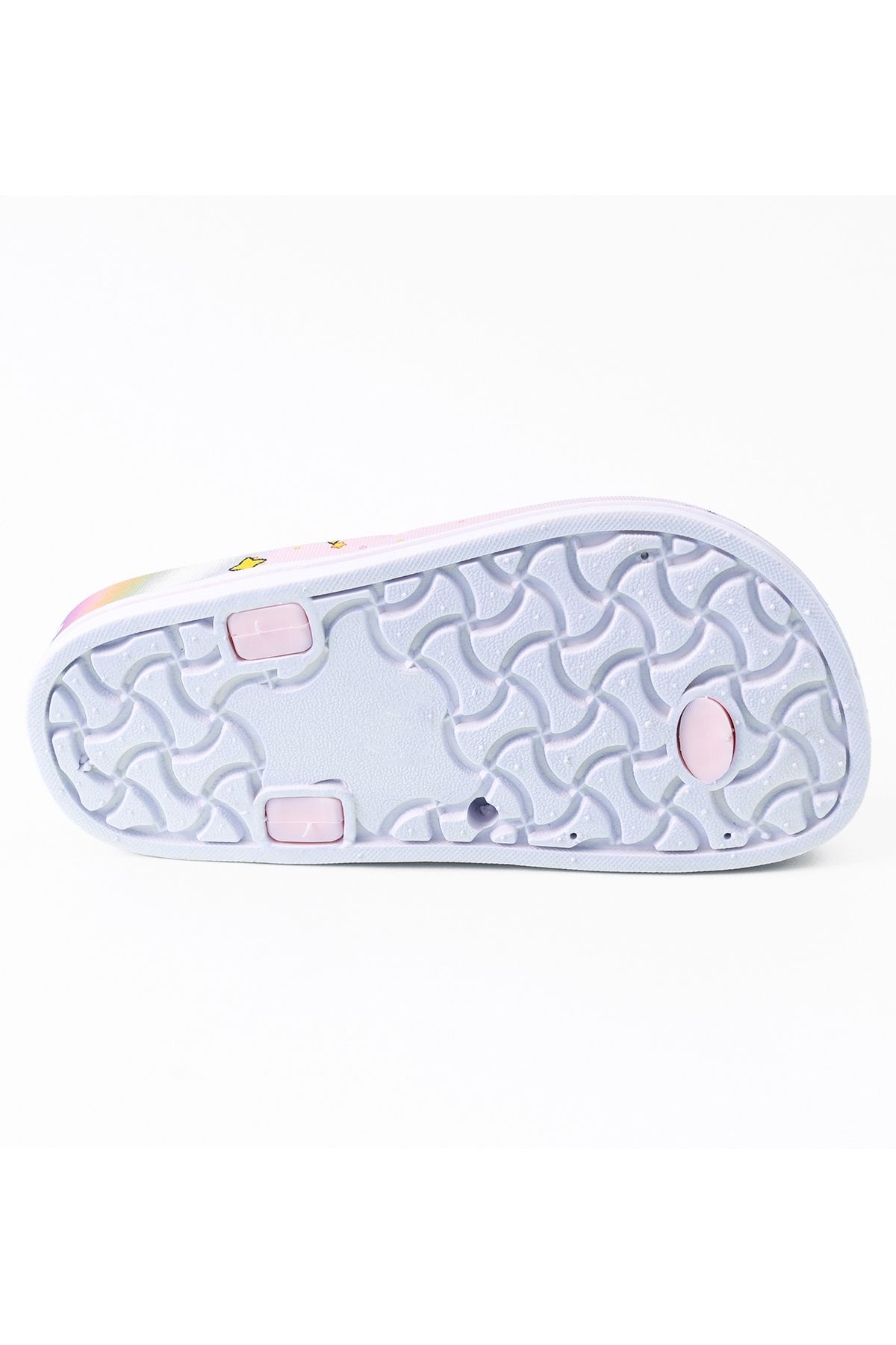 SAPS-Unicorn Print Slip On Flip Flops - Pink 5