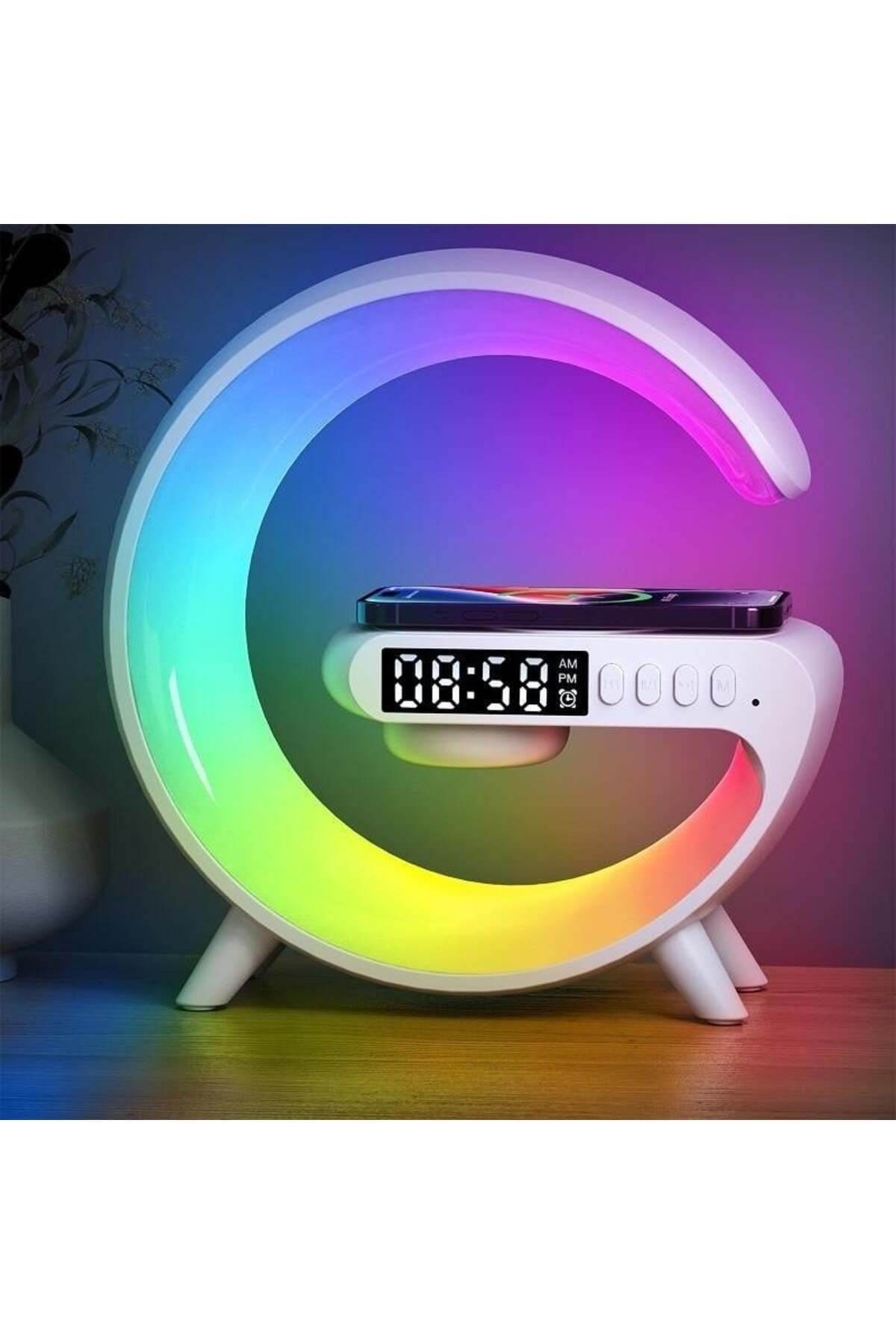 divendi-ro-Smart LED RGB RGB Lamp with Bluetooth Speaker and Charging for Mobile, Clock, Sounds Machine 1