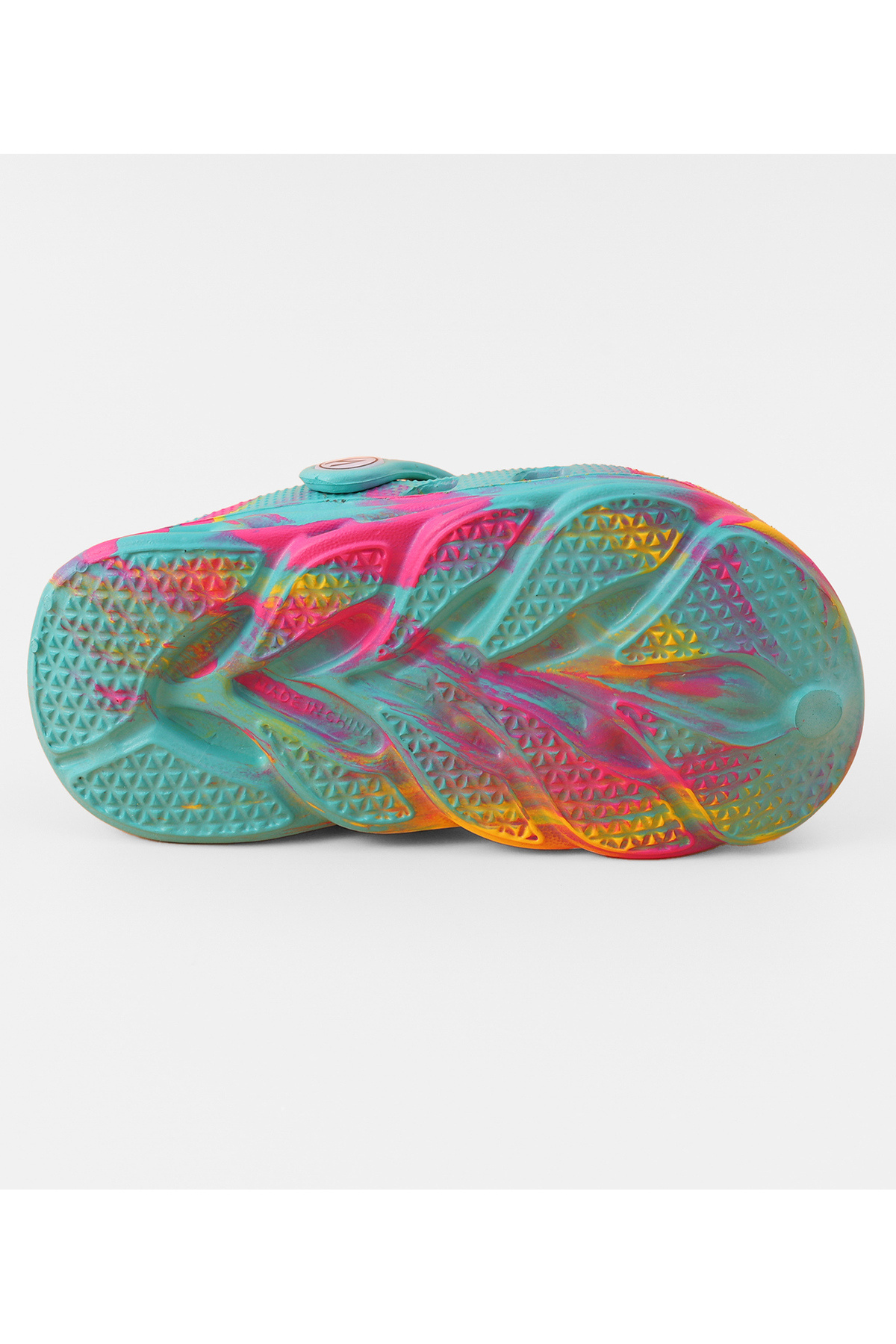 SAPS-Marble Pattern Back Strap Closure Clogs - Multicolor 5