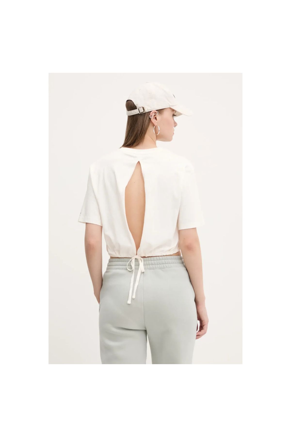 Tommy Hilfiger-Tommy Jeans Cropped Gmd Script Open Back Γυναικείο μαύρο μπλουζάκι 8