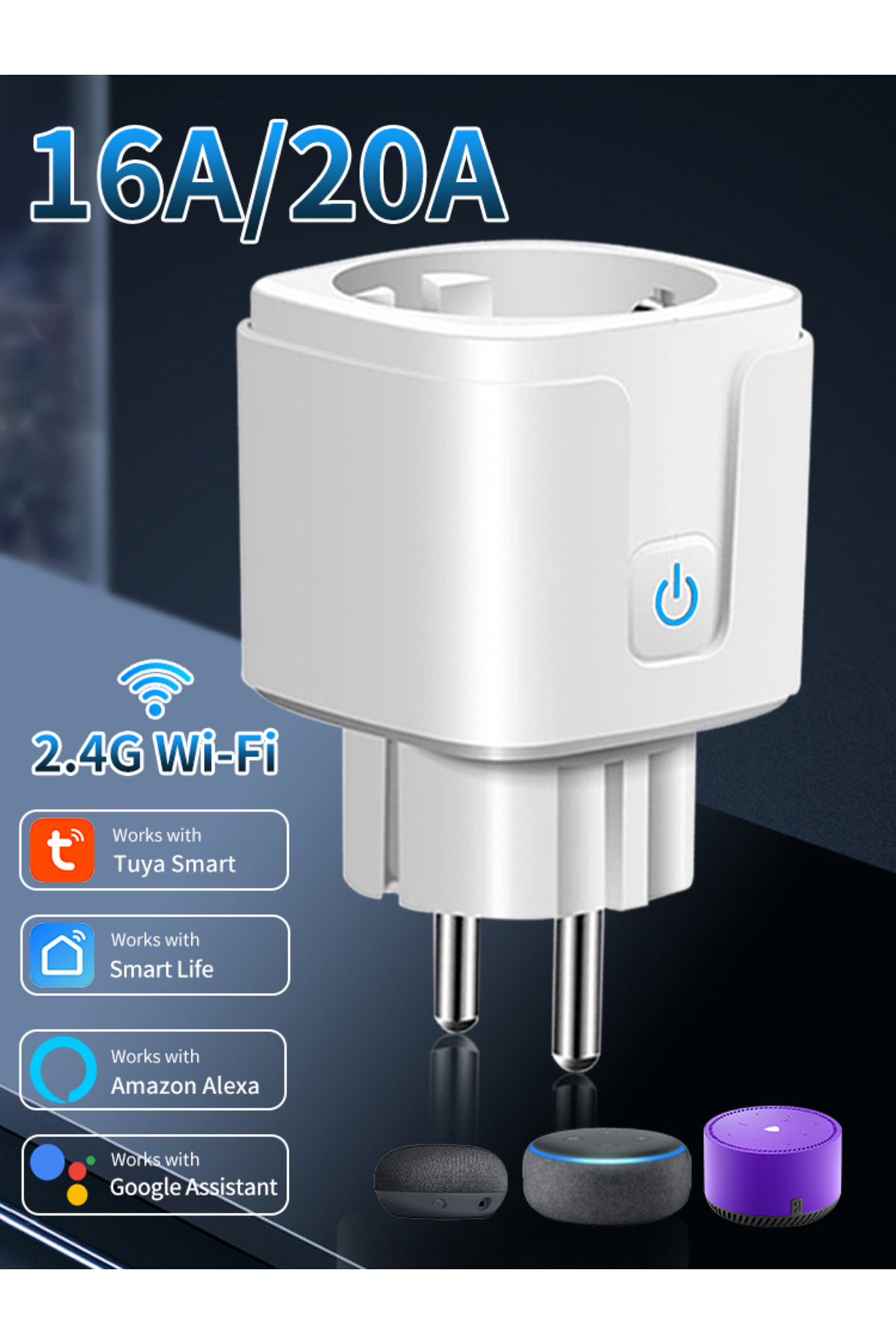 Choice1-EU 16A WiFi Smart Plug Socket EU 16/20A with Power Monitoring Timing Tuya Smart Life Alexa Google Ho 8