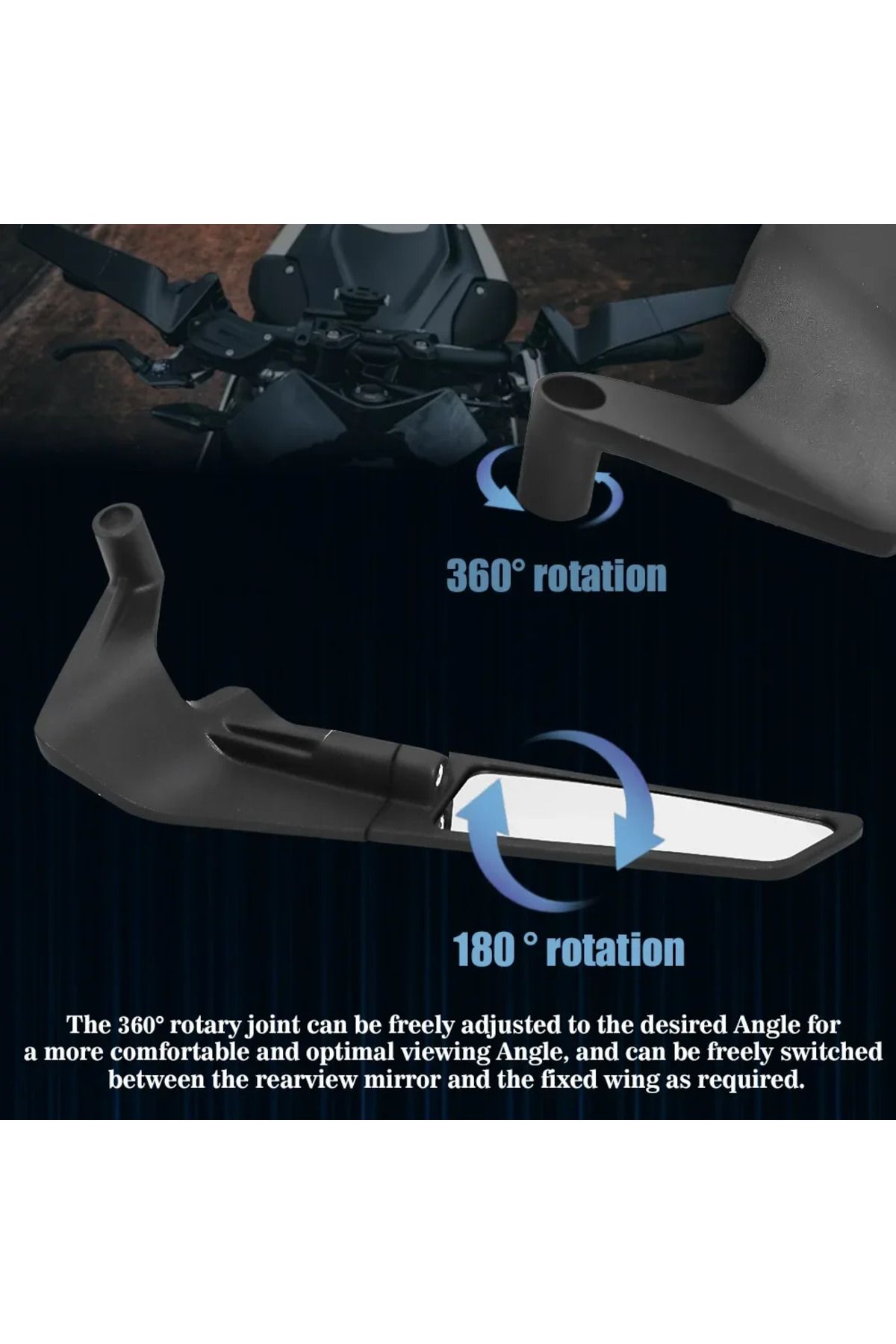 Choice-black For YAMAHA MT 07 MT07 MT 09 MT09 SP MT 10 MT10 SP Motorcycle Mirrors Stealth Winglets Mirror K 2