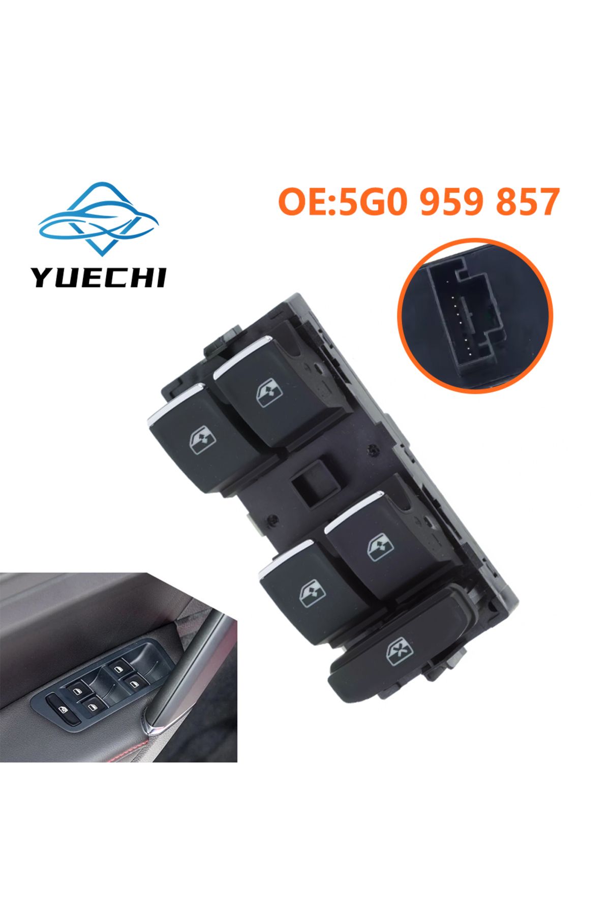 Choice-Driver Side Window Master Control Switch For VW Golf MK7 Passat B8 Tiguan 5G0 959 857C 5GG 959 85... 7