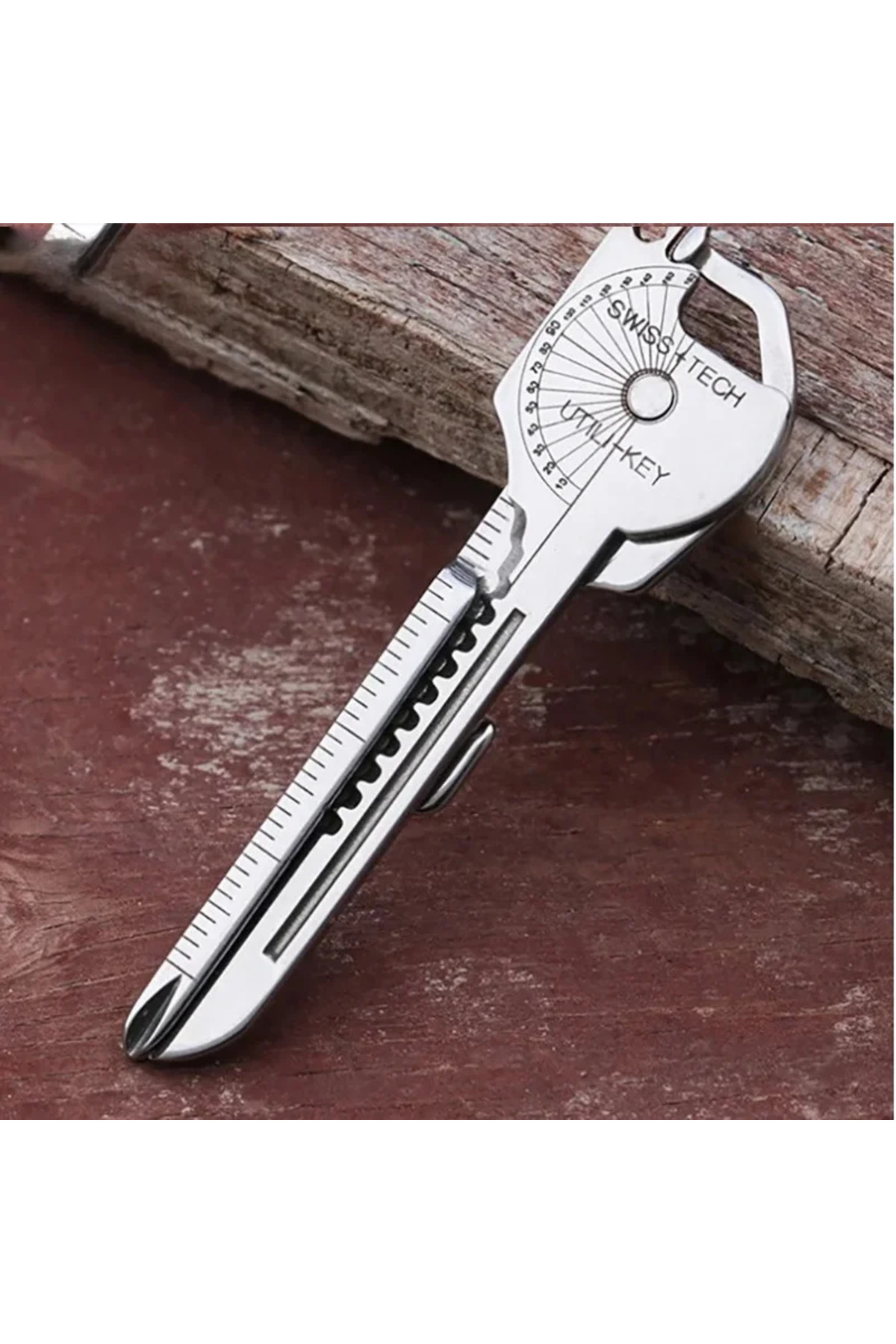 Choice-silvery Survival Folding Tool Kit - 8-in-1 Camping Multi-Function Keychain Plier Set with Screwdrive 1