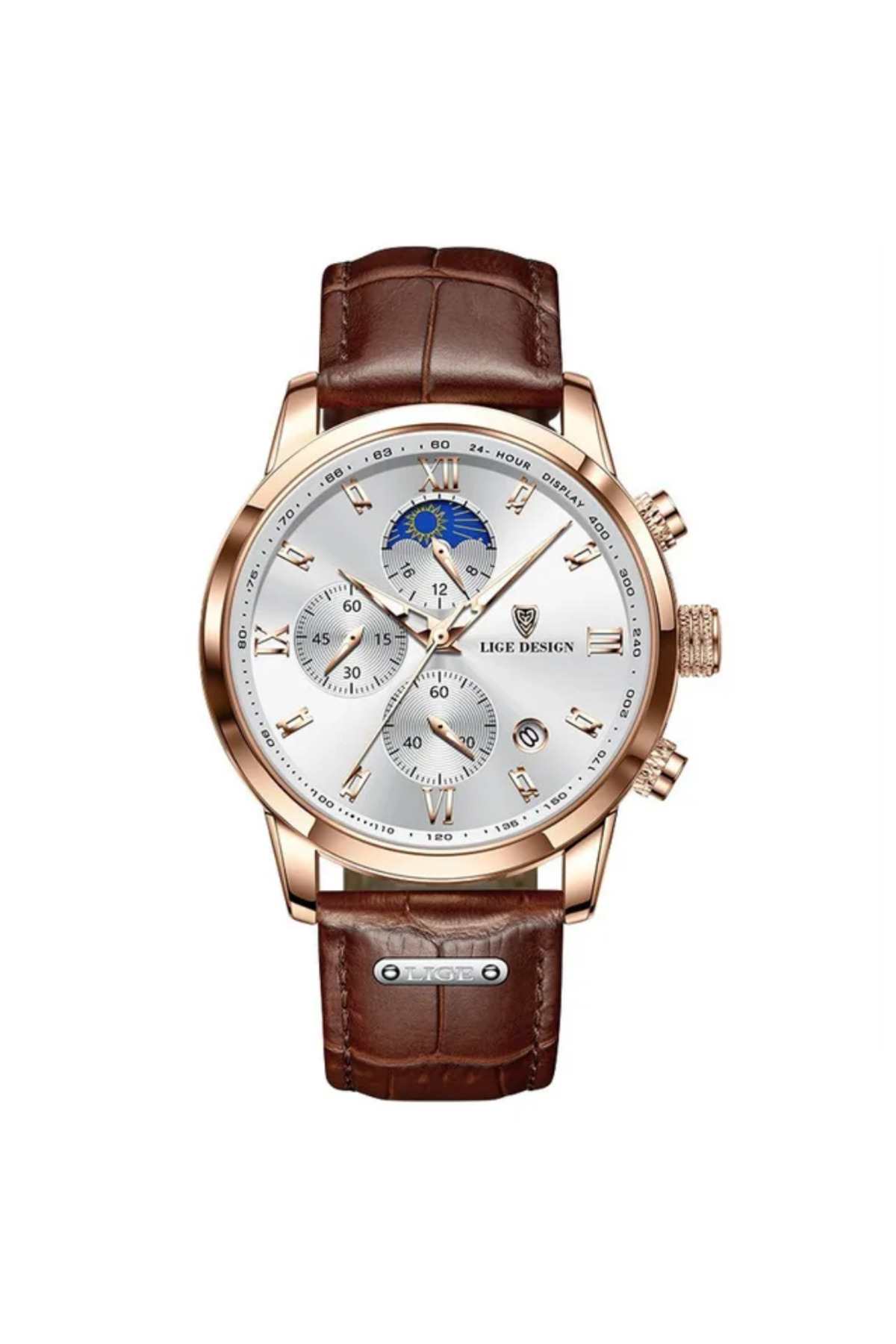 Lige  Design Klasik Tasarım Lüks Erkek Kol Saati - Görsel 5