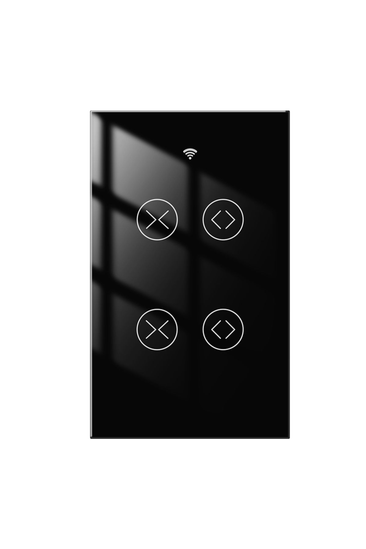 MOES-Switch US Black Tuya Smart Life WiFi RF 2 Gang Double Curtain Blind Switch for Roller Shutter E 1