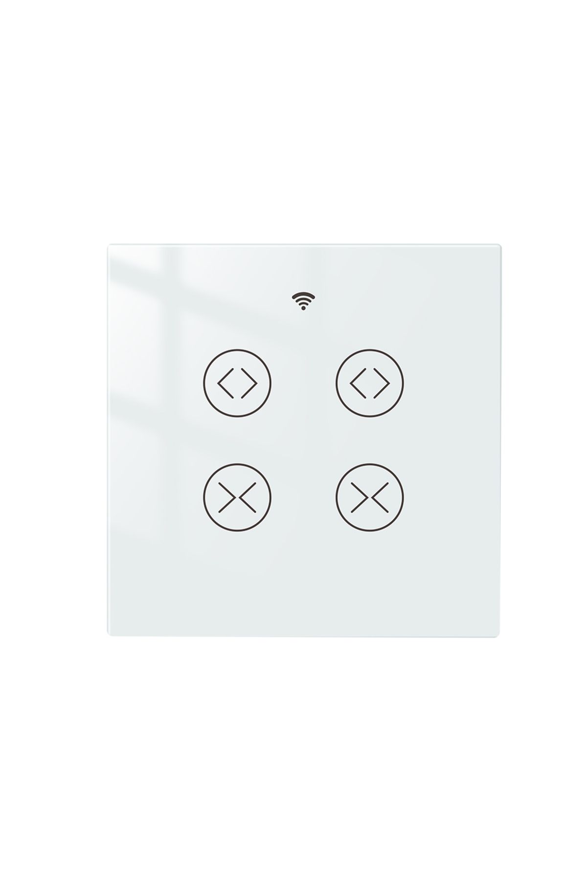 MOES-Switch EU White Tuya Smart Life WiFi RF 2 Gang Double Curtain Blind Switch for Roller Shutter E 1