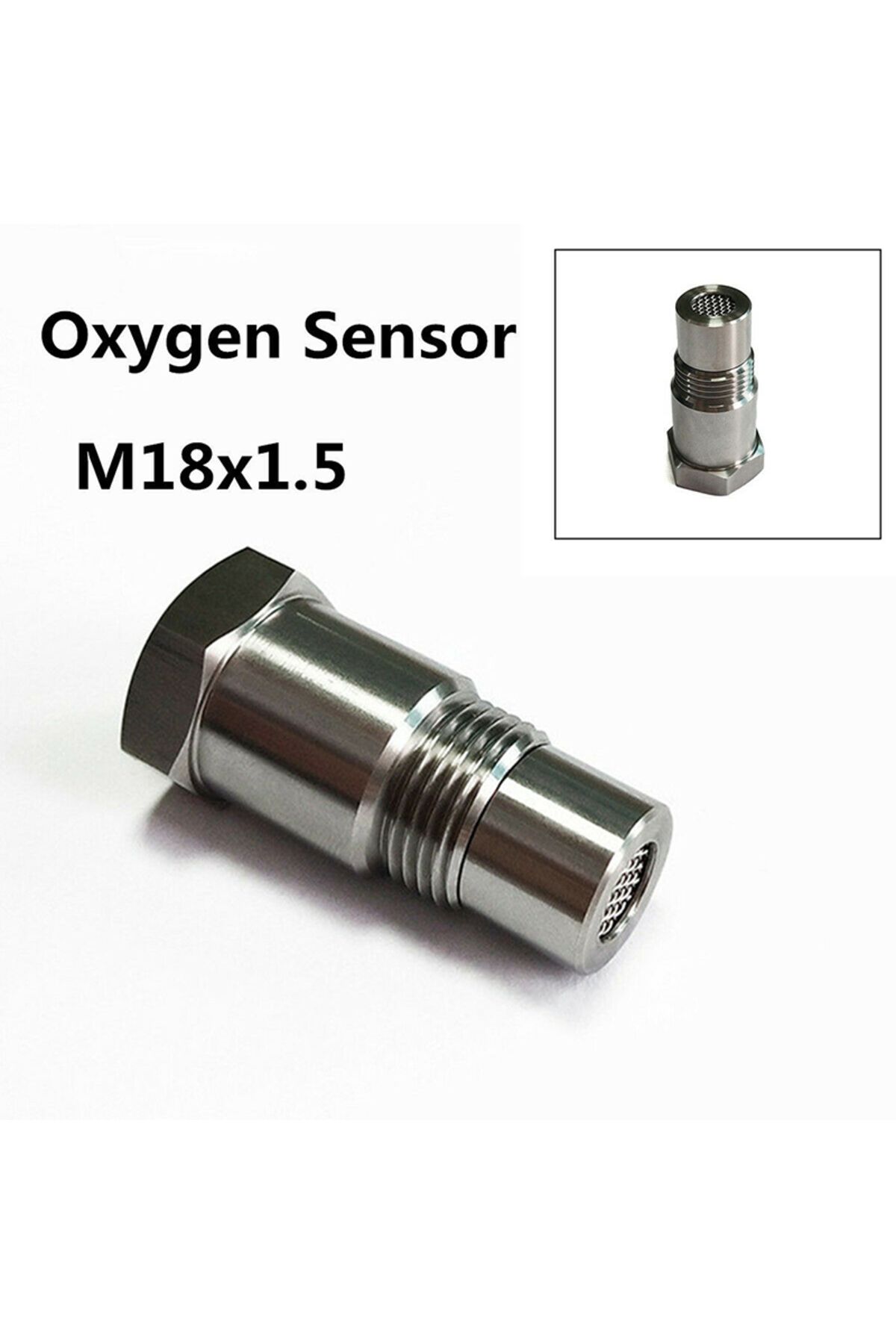 Choice-Silver New Oxygen O2 Sensor Spacer Adapter Connector Fix Check Engine Light Converter M18X1.5 With F 5