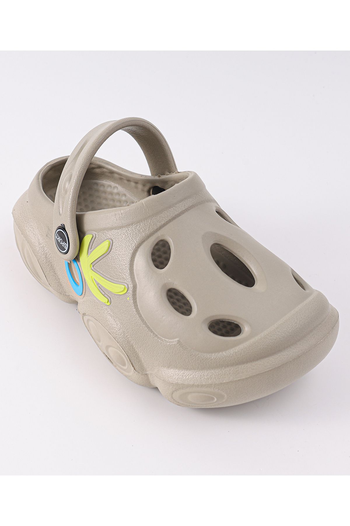 SAPS-Solid Clogs with Backstraps - Grey 7