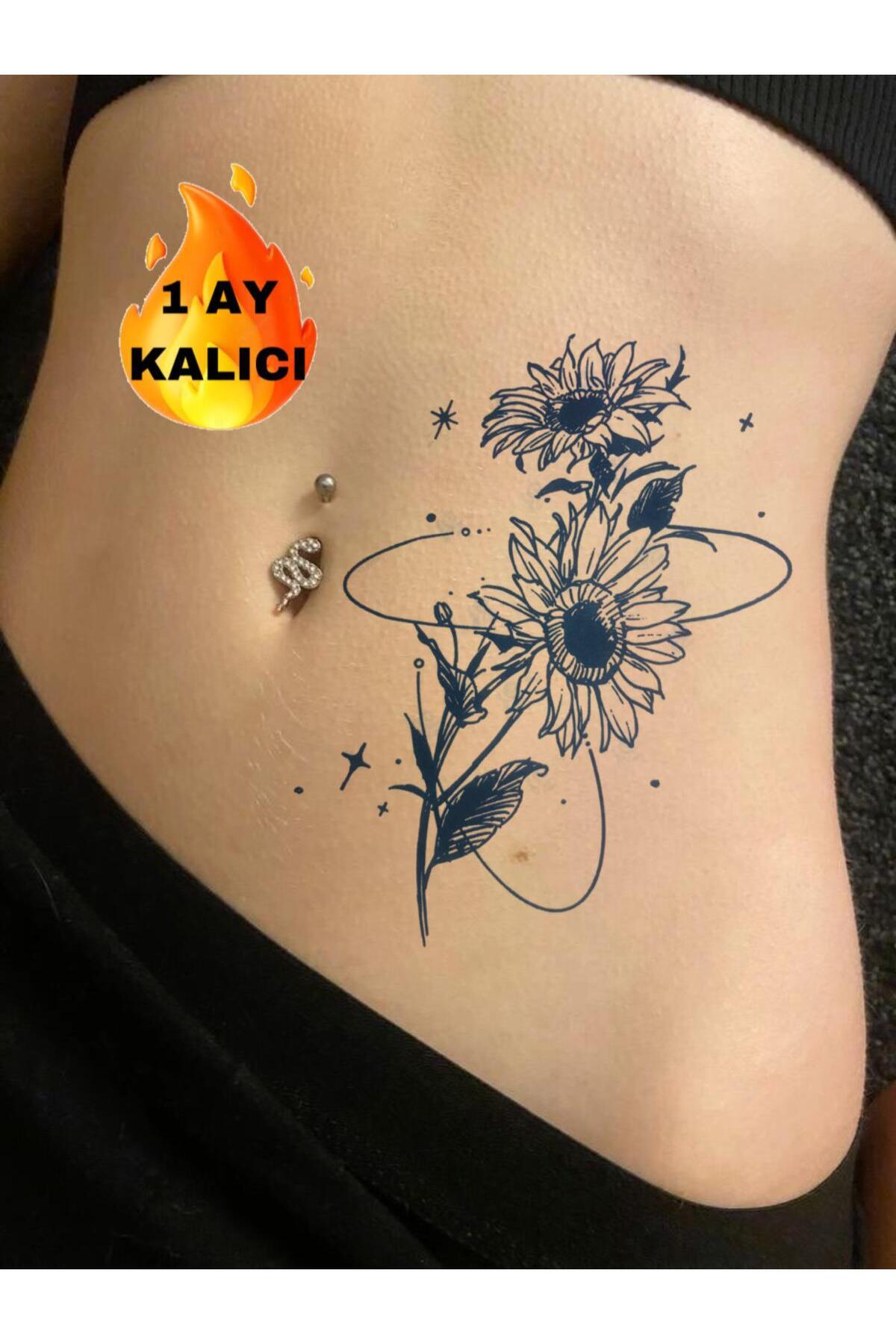 Mecit Tuhafiye 1 AY KALICI GÜL ÇİÇEK KOL BİLEK VUCUT İÇİN GEÇİCİ DÖVME