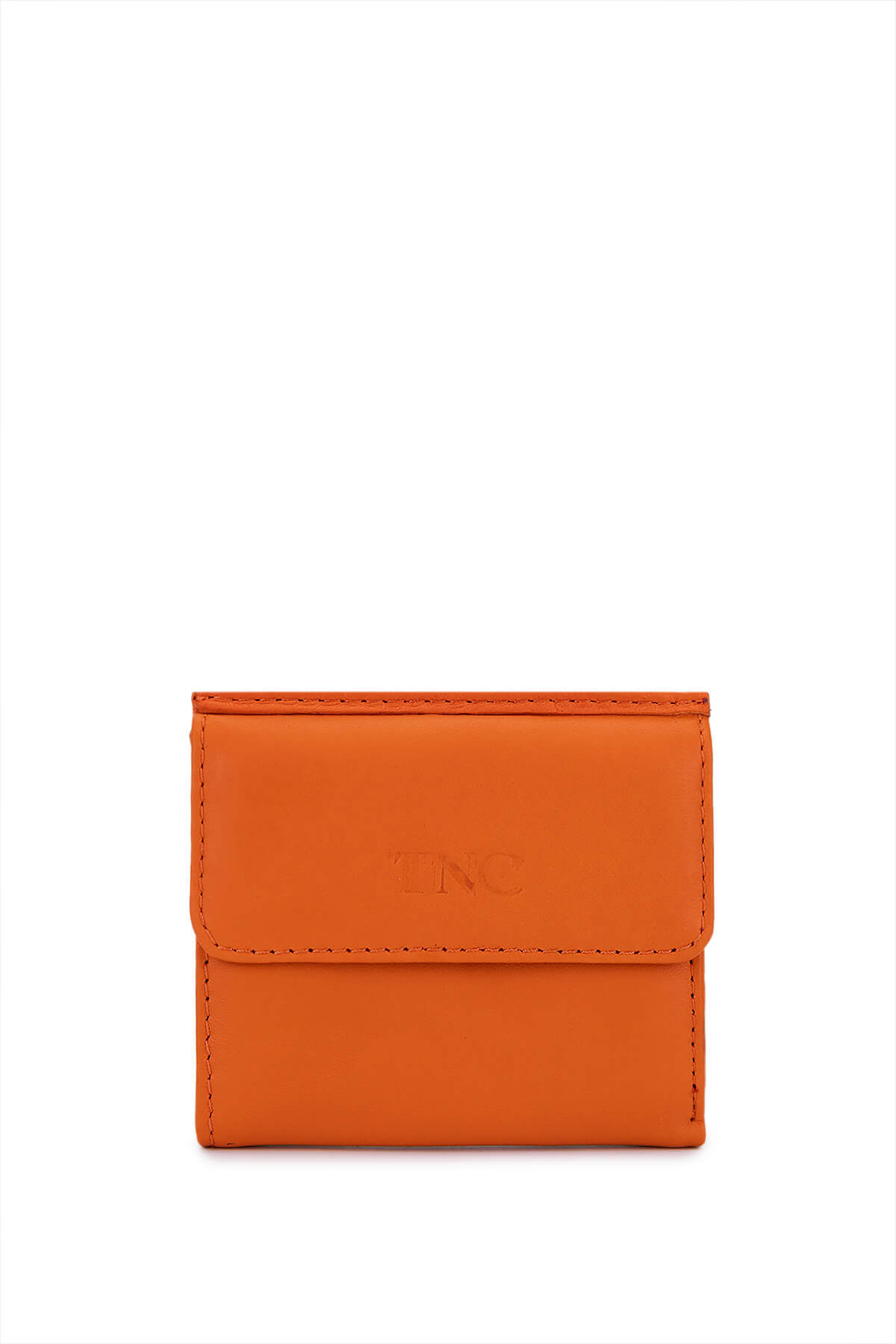 کیف پول نارنجی چرم اصل یونیسکس Tamer Tanca