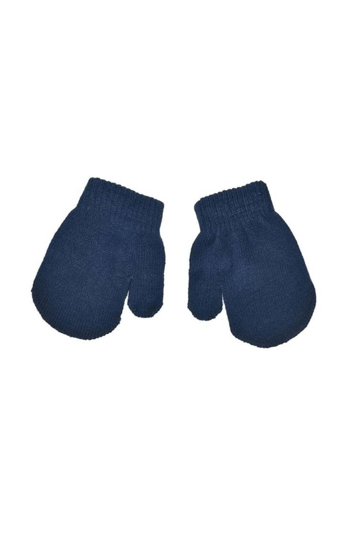 divendi-ro-Set bebeluși 3 piese, bonetă cu pompom, eșarfă și mănuși, acril, 9 luni, albastru, albastru 3