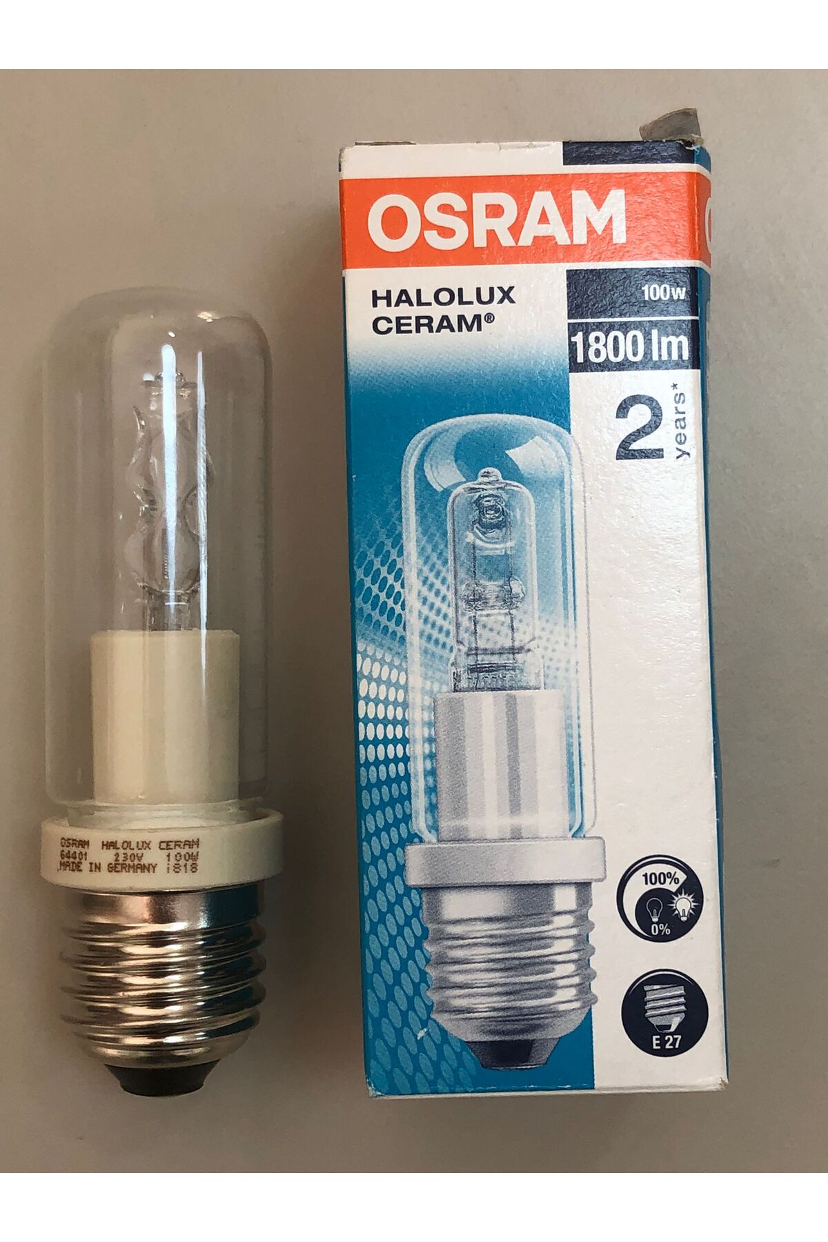 Osram E27 64401 ECO HALOLUX CERAM 230V 100W 1800 LÜMEN HALOJEN