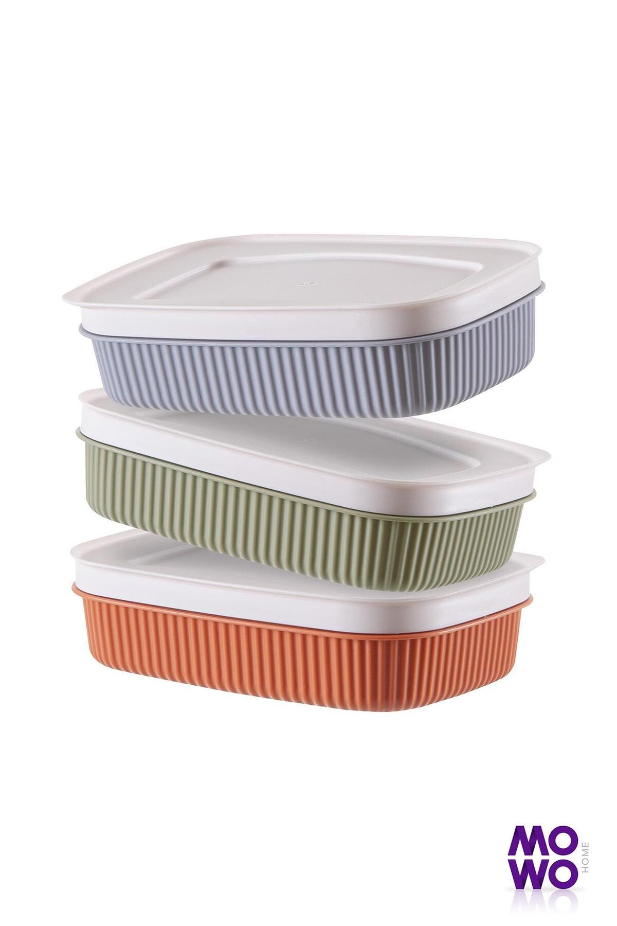 Mowo Home-Trove Mini Mix Covered Breakfast Refrigerator Container 600ml 2