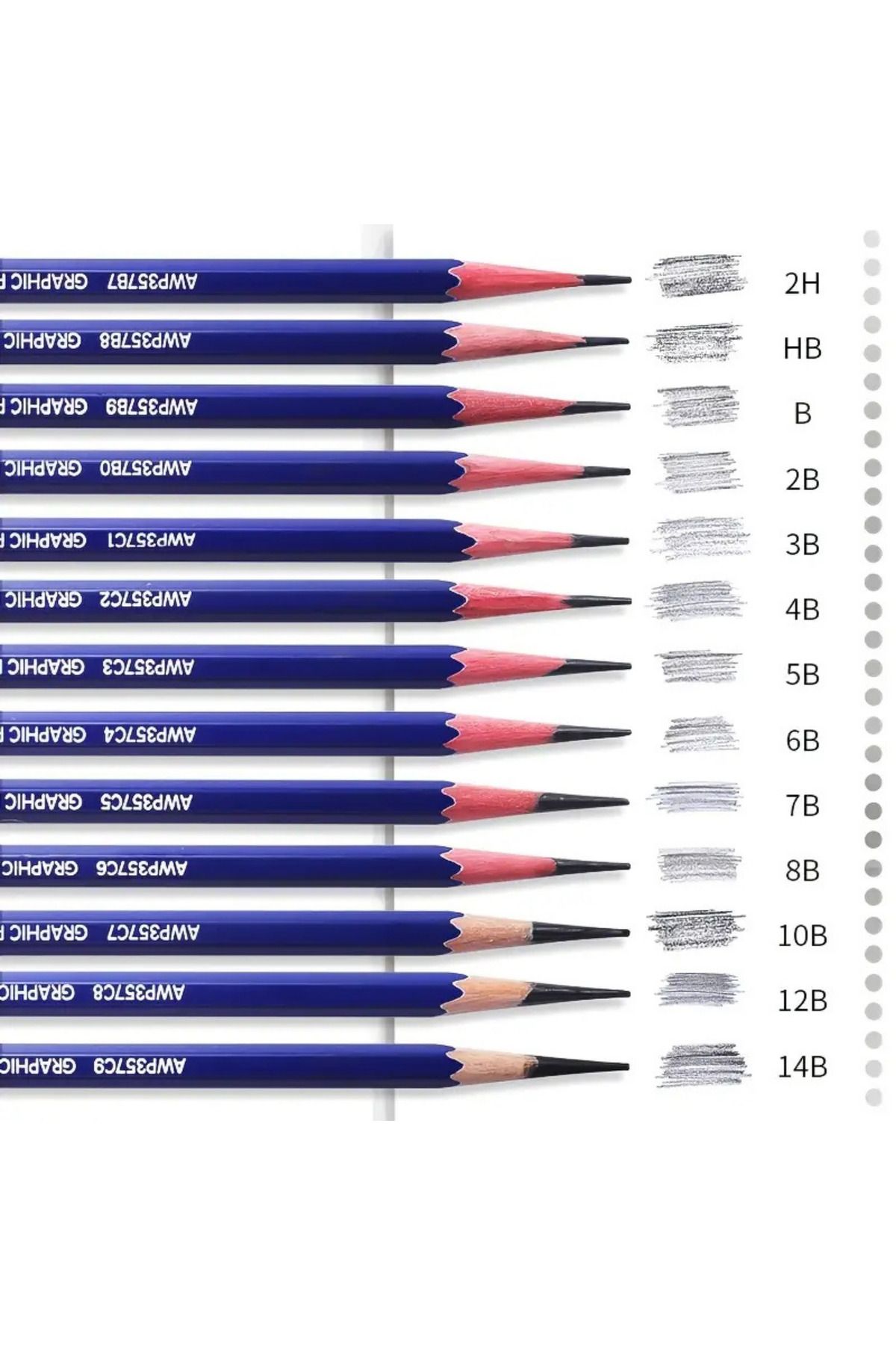 m&g pro-Drawing Pencil, Extra Soft/Soft/Medium, Perfect for Drawing, Shading and Blending. 12 Pieces of Hb 3