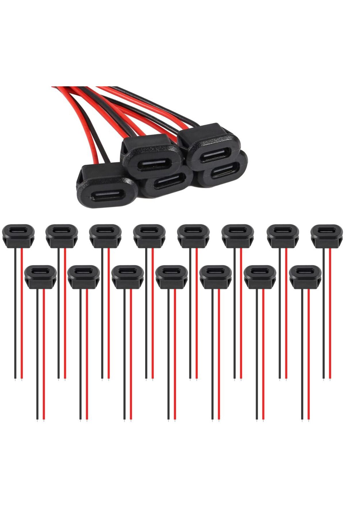 Choice 20pcs 5/10/20pcs Type-C Female Chassis 2 Pin Type-C Female Sket ...