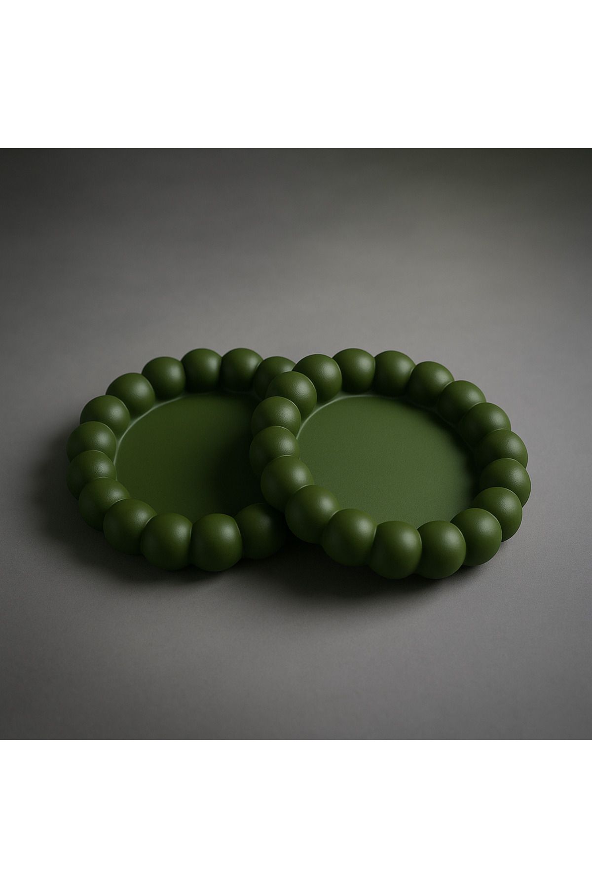 Lapida Home Decor-Decorative Coaster Set – Set of 2 Bead Edge Design 1