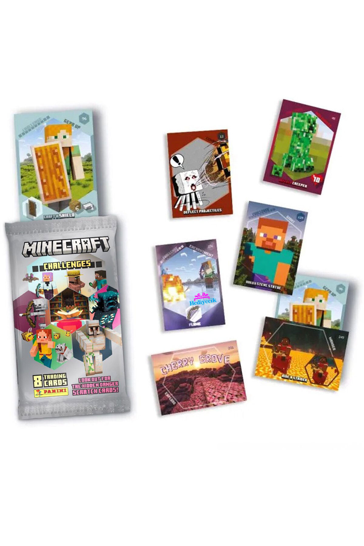 hediyecik Panini Minecraft Challenges Oyun Kartı Albümü Set - Minecraft Koleksiyon Albümü fotoğrafı 2 (önizleme)