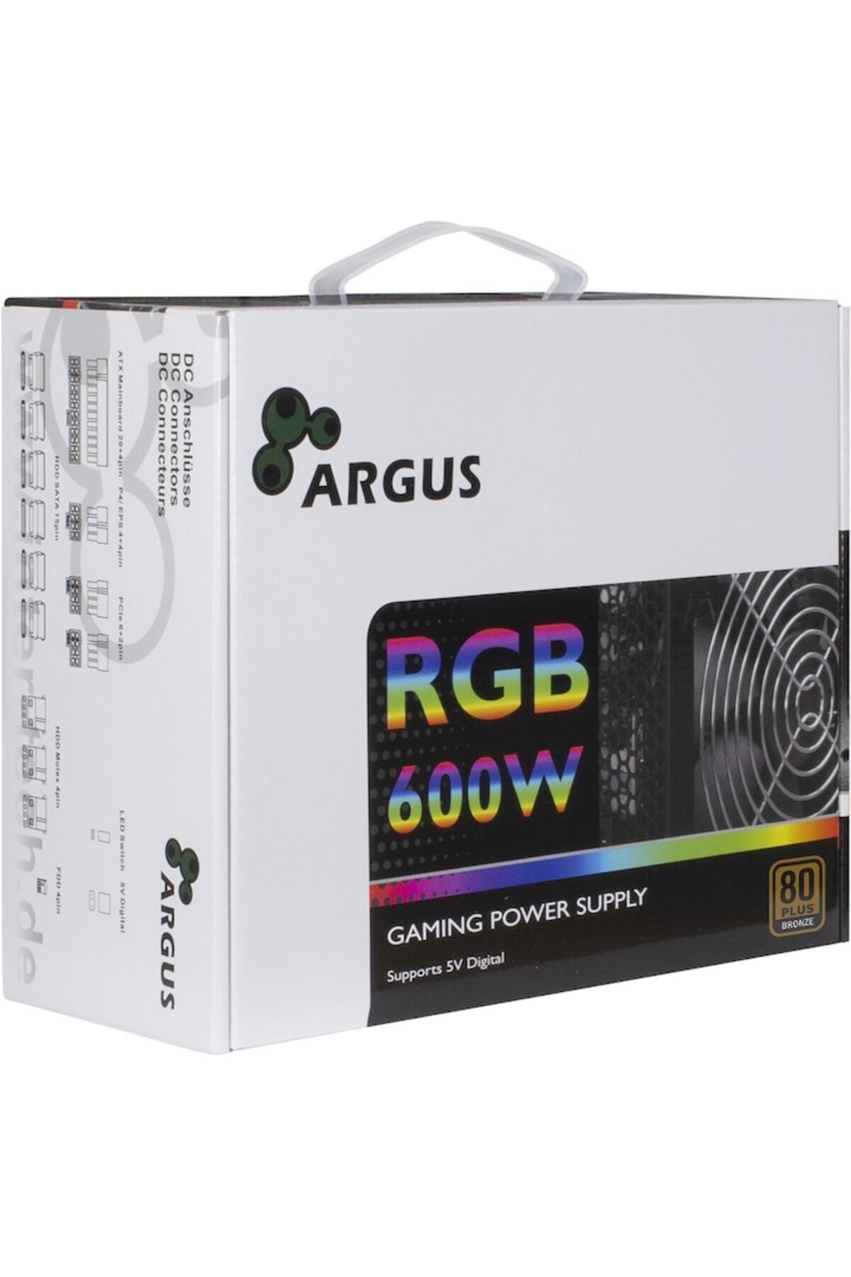 Inter-Tech-Argus RGB-600 II, 80 PLUS Bronze, 600W 3