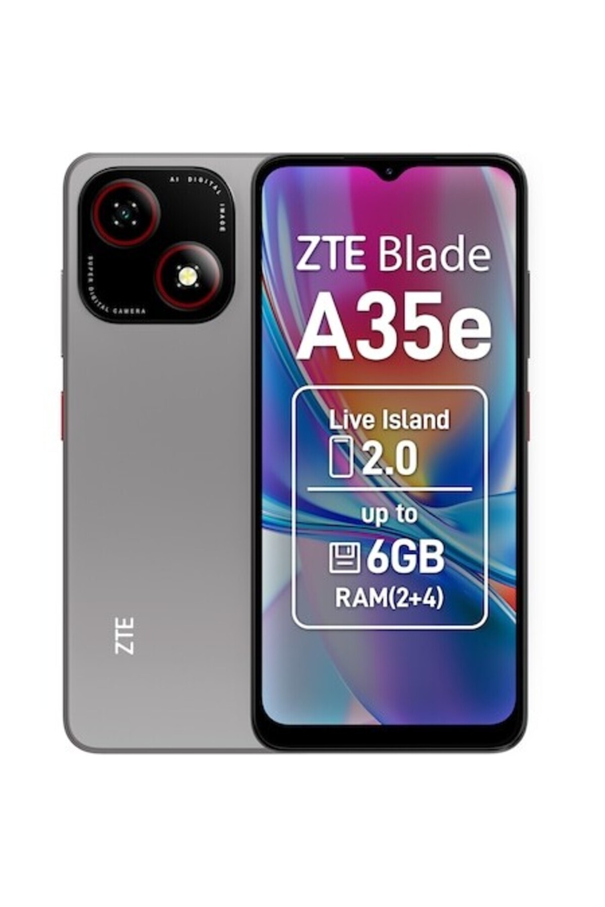 ZTE Blade A35e Smartphone, Dual SIM, 2GB RAM, 64GB Storage, 4G