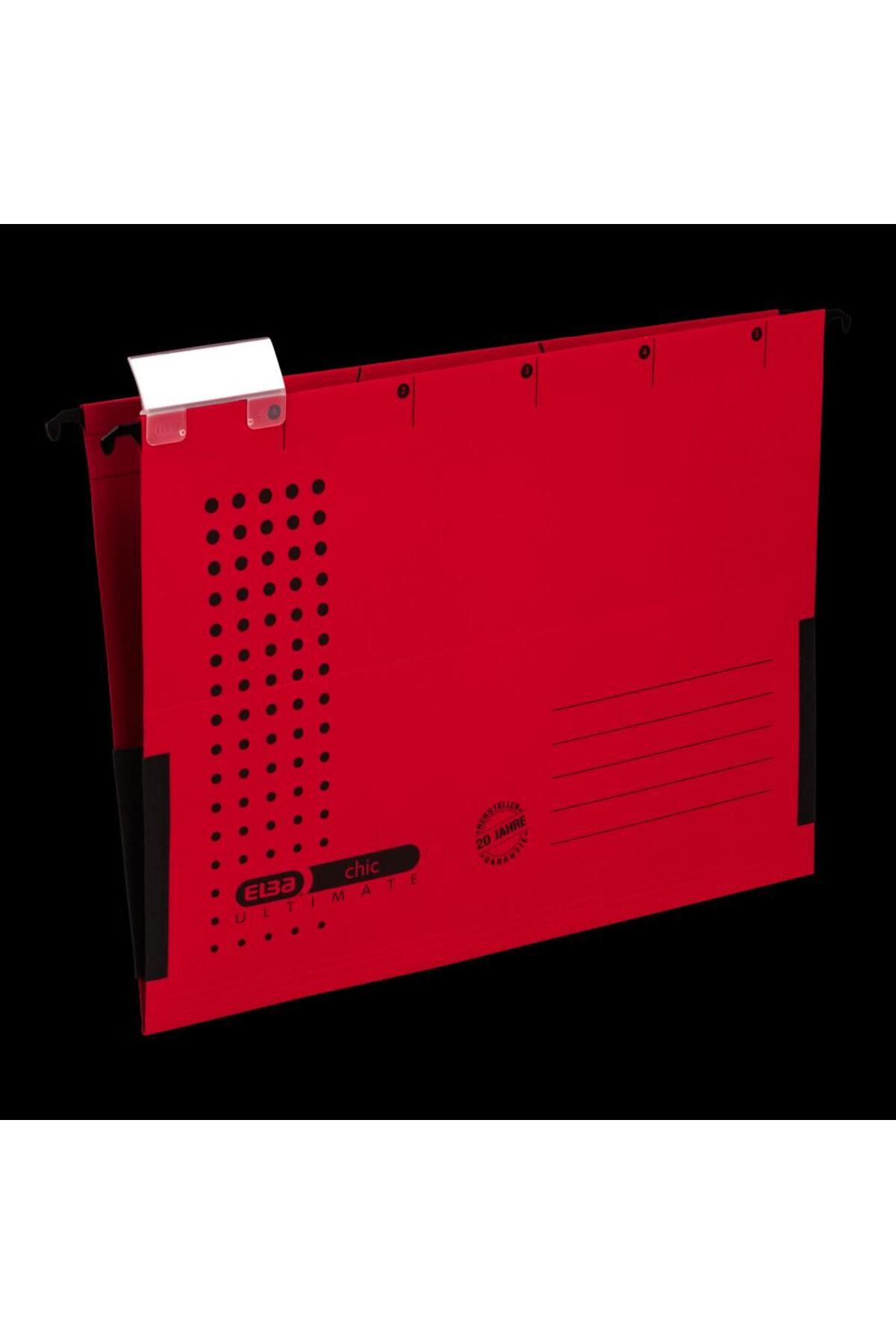 ELBA-Suspended Folder with Gusset Ultimate A4, 240g/sqm Cardboard, 330-Sheet Capacity, Red Color 1