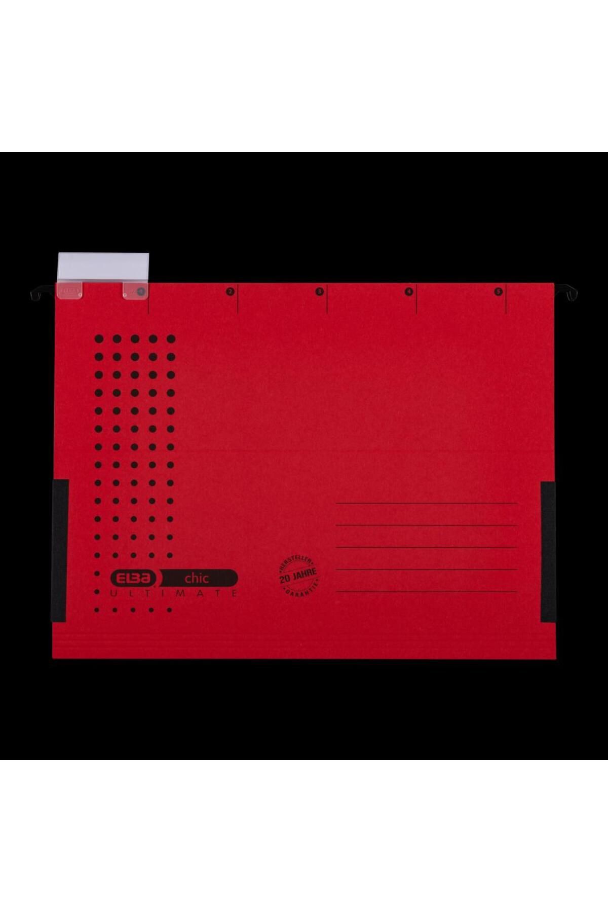 ELBA-Suspended Folder with Gusset Ultimate A4, 240g/sqm Cardboard, 330-Sheet Capacity, Red Color 3