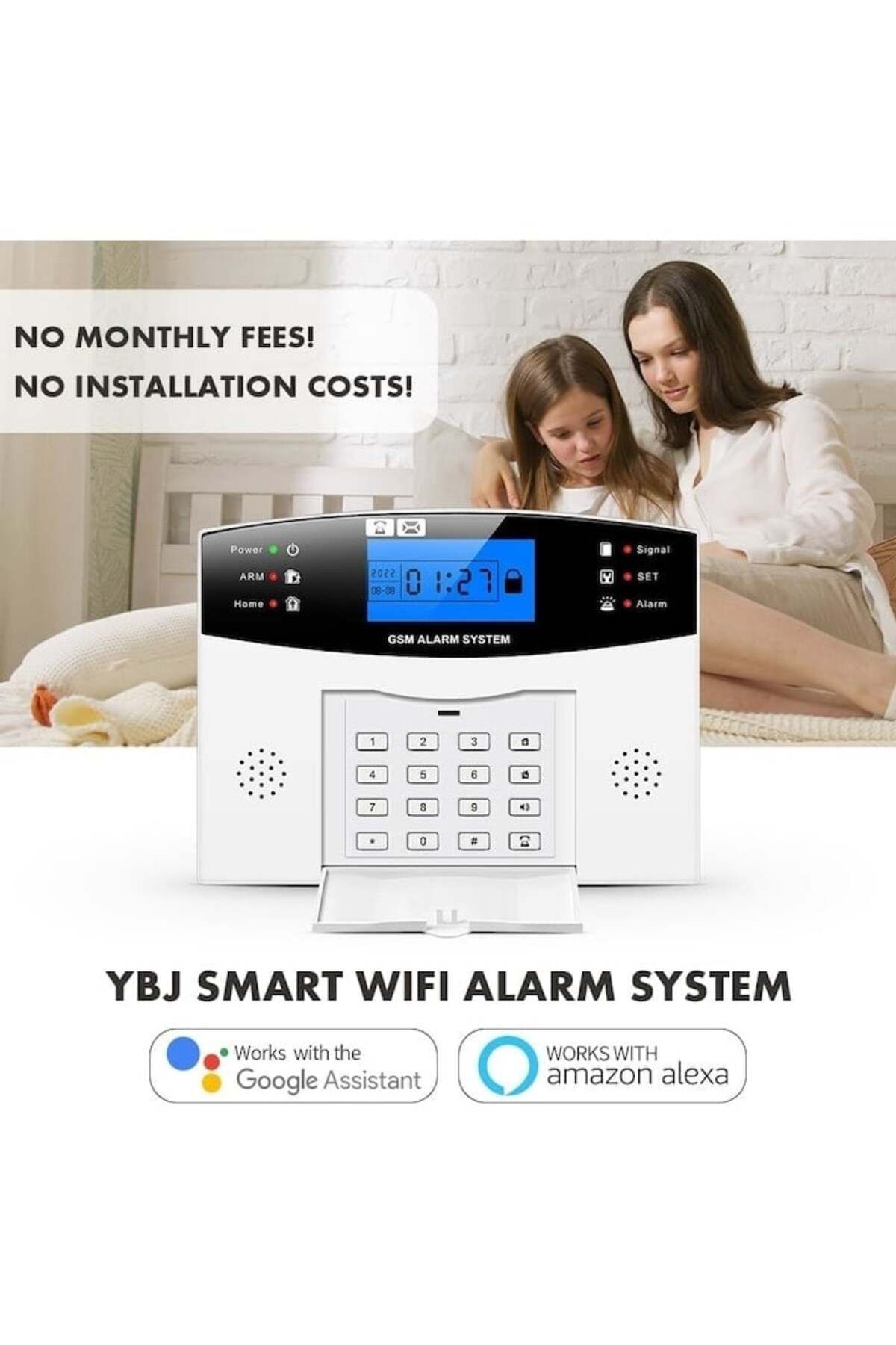 FOXMAG24-Wireless alarm, voice control, Wifi GSM 4G, SMS reminder, phone notification, 2.4 inch display 2