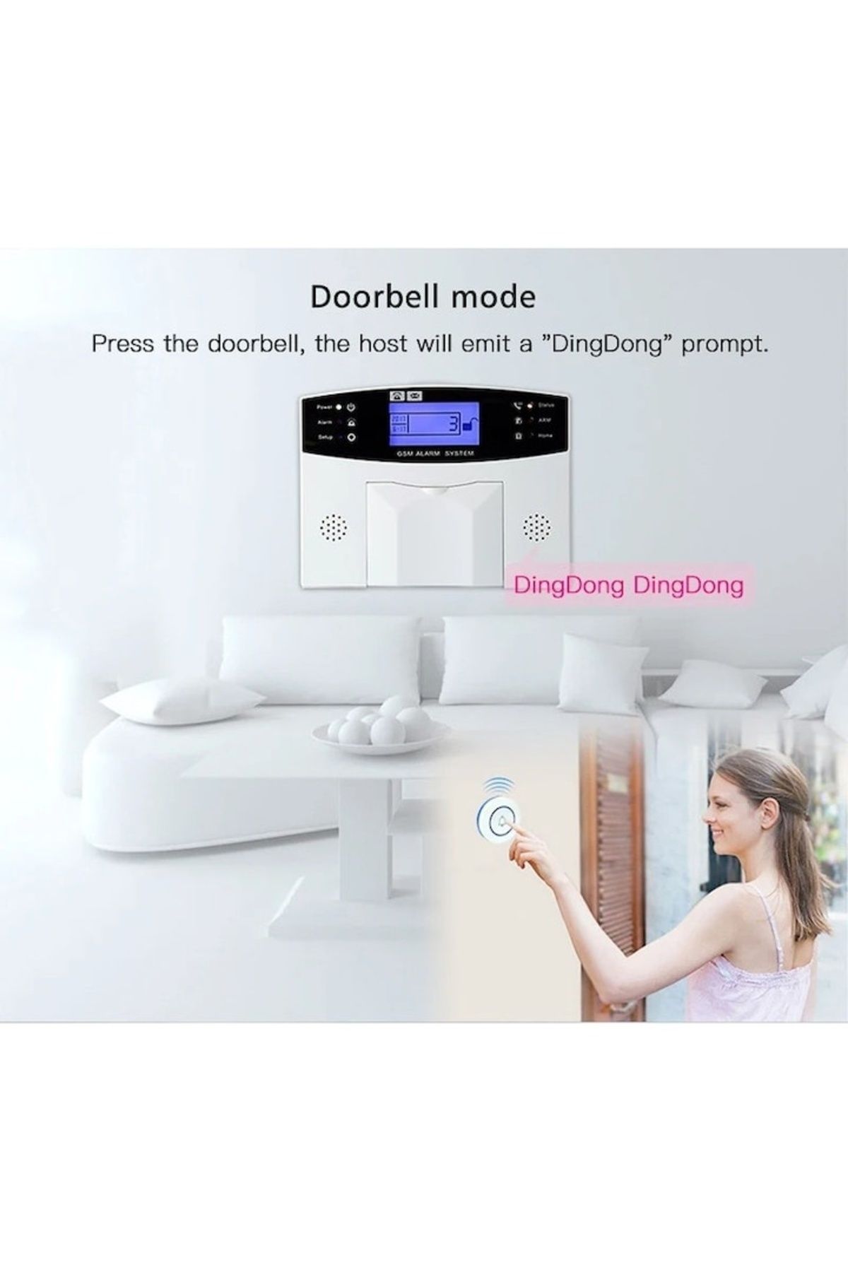 FOXMAG24-Wireless alarm, voice control, Wifi GSM 4G, SMS reminder, phone notification, 2.4 inch display 4