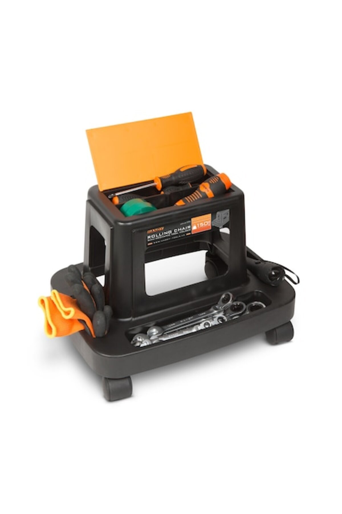 Primlife-Handy Scaun de Lucru pe Rotile, cu Compartimente pentru Scule 1