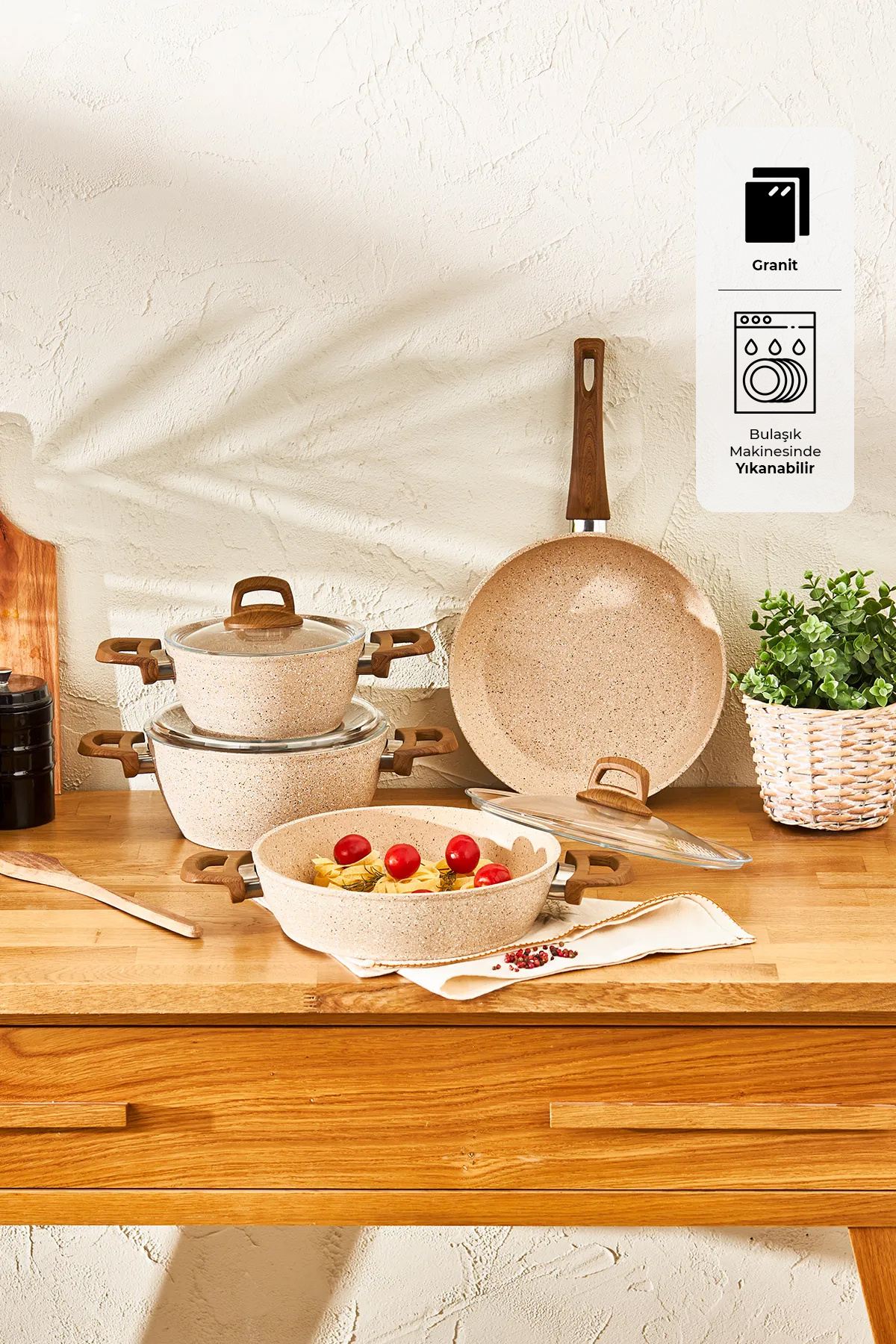 Emsan Royal Natural 7 Parça Tencere Seti
