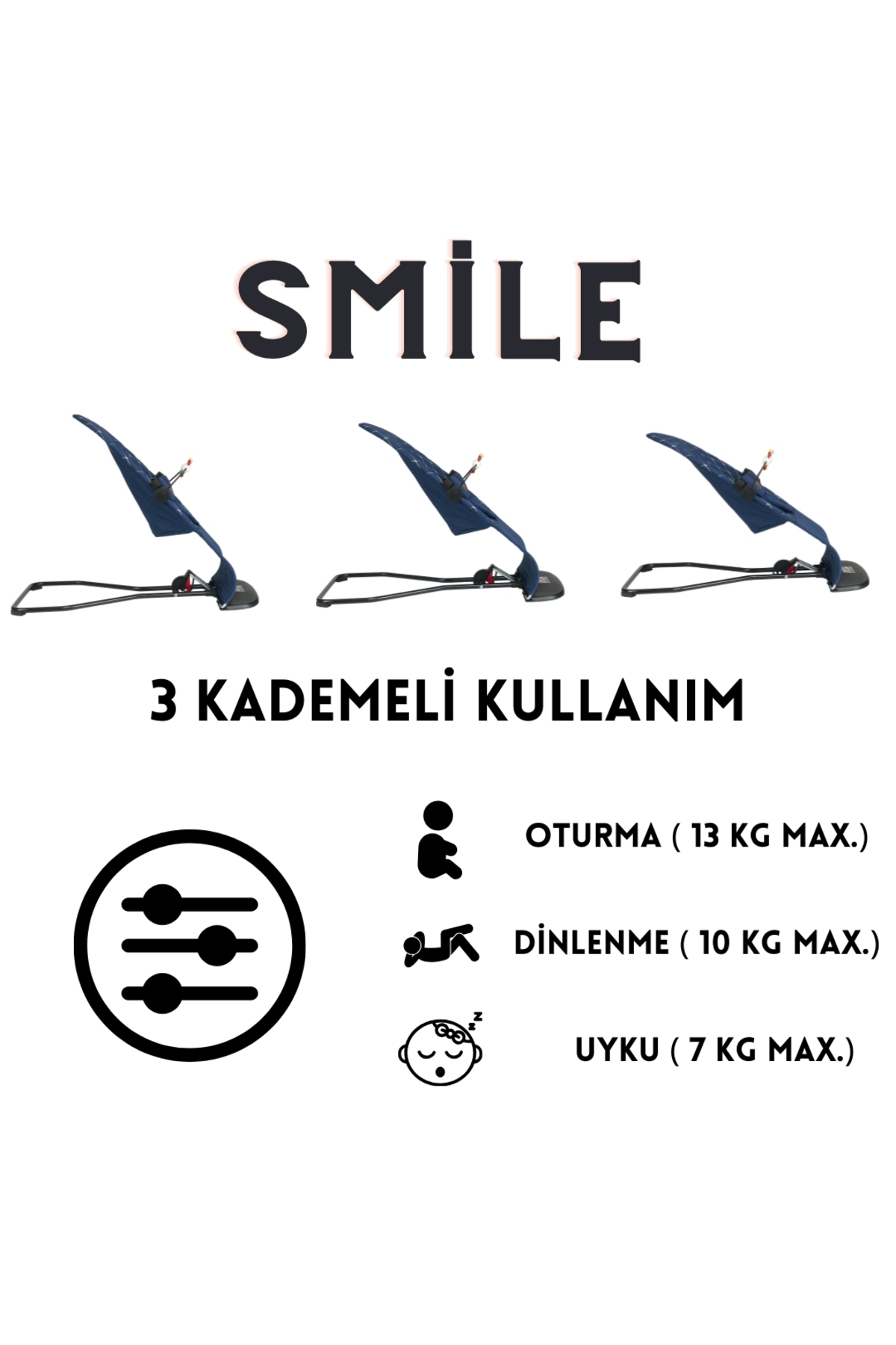 Mamma Smile Cotton Sallanır Üç Kademeli Ana Kucağı ( Oyuncak Aparatı Ve Seyahat Çantası ) fotoğrafı 3 (önizleme)