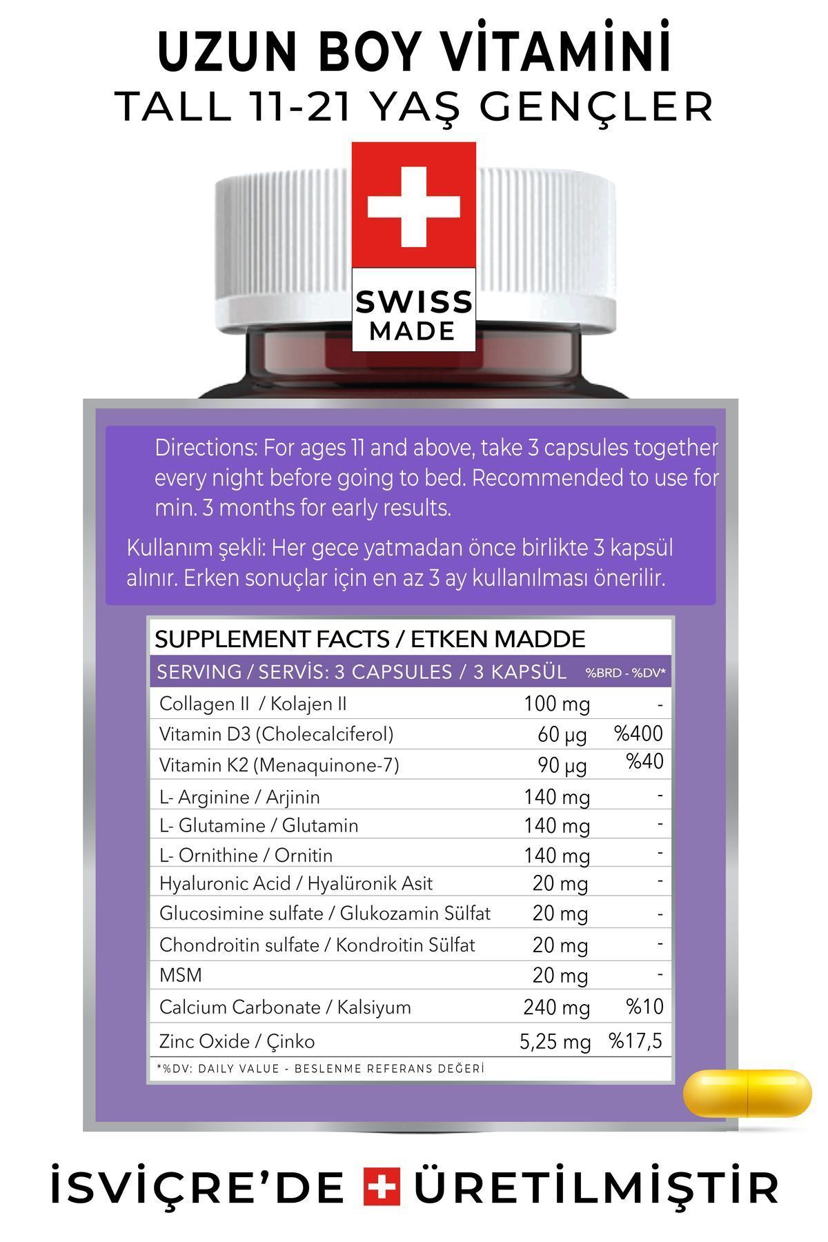 SOVITAL-90 Capsules for Ages 11-21 - Tall Tall, Helps Grow Height 2