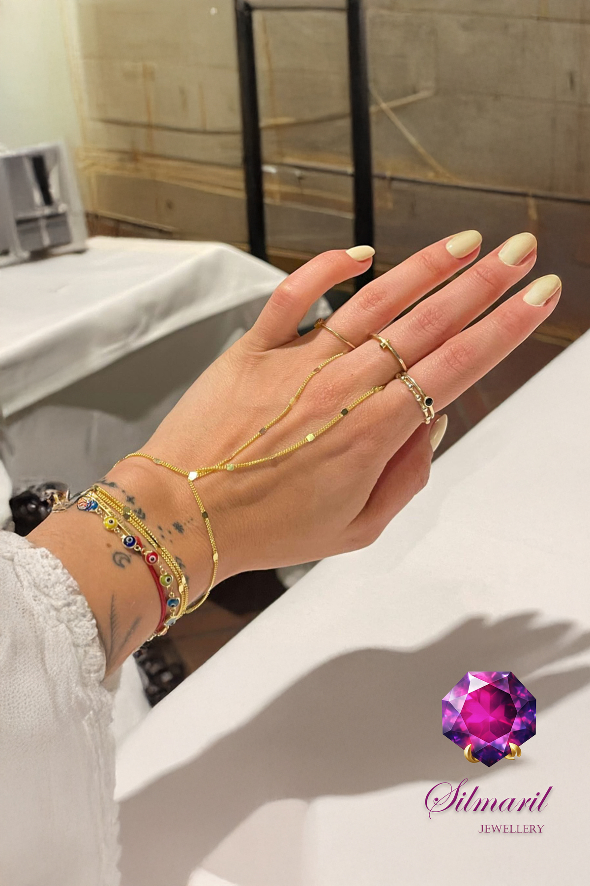Altın Renk 316l Paslanmaz Çelik Stainless Steel Şahmeran Bileklik – Gold Pullu Ince Zincir — Silmaril Store — Takı (3)