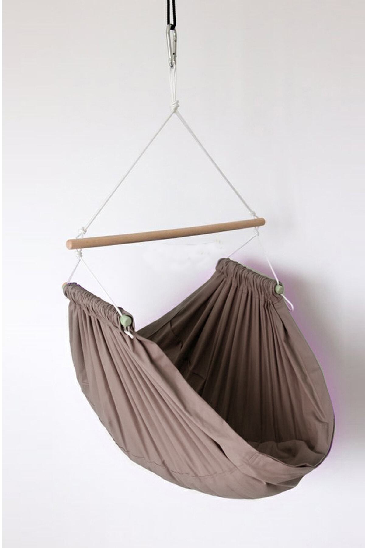 Bundera Angel Kahve Çocuk Salıncağı Bebek Hamak Beşik Salıncak Yatak Ev Salon Oda Bahçe Salıncağı Hamağı fotoğrafı 2 (önizleme)