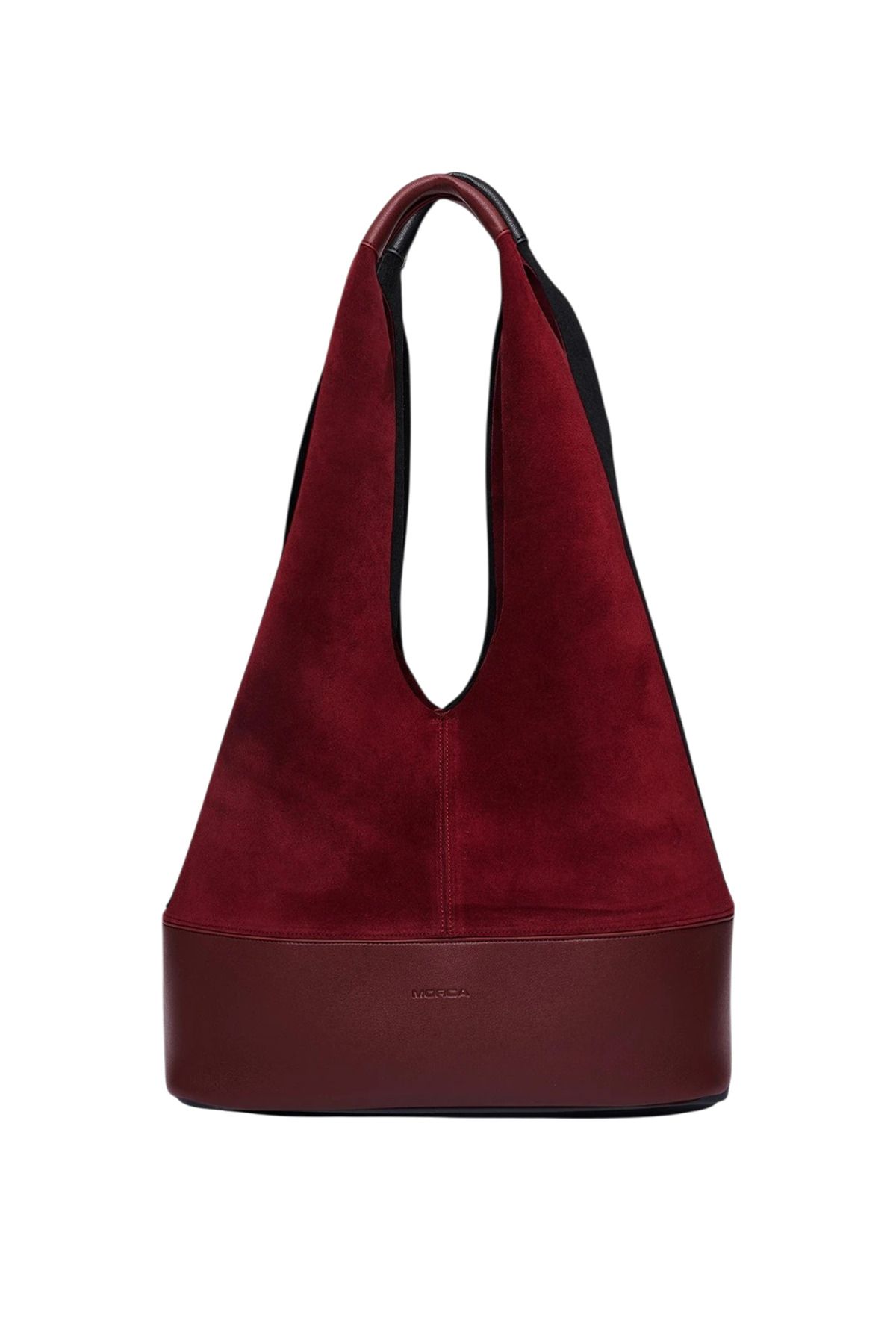 MORCA-Burgundy Genuine Suede Casual Shoulder Bag 3