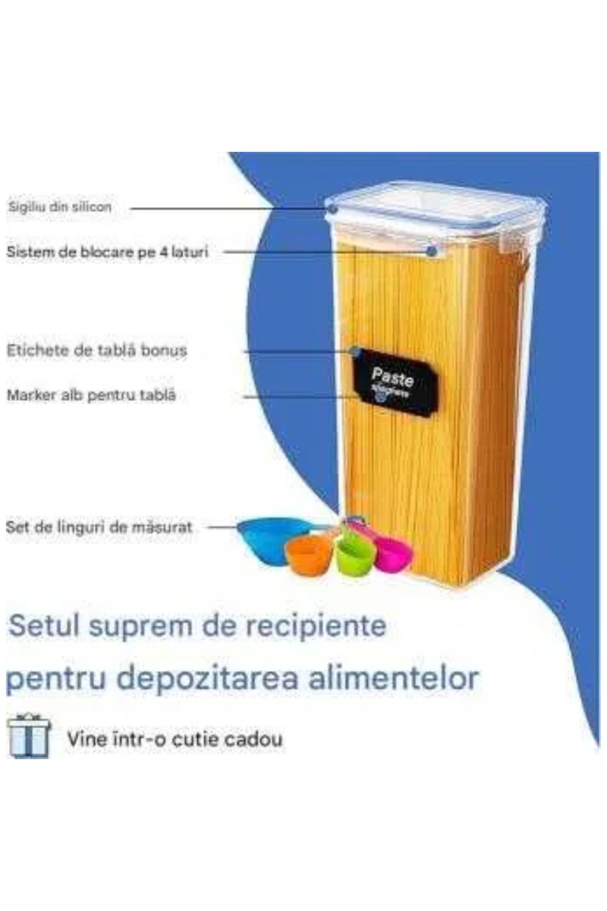OEM-Set 14 recipiente cu capac, etanse, pentru alimente, 2x2.8, 4x2, 4x1.4, 4x0.8 litri, fara BPA 6