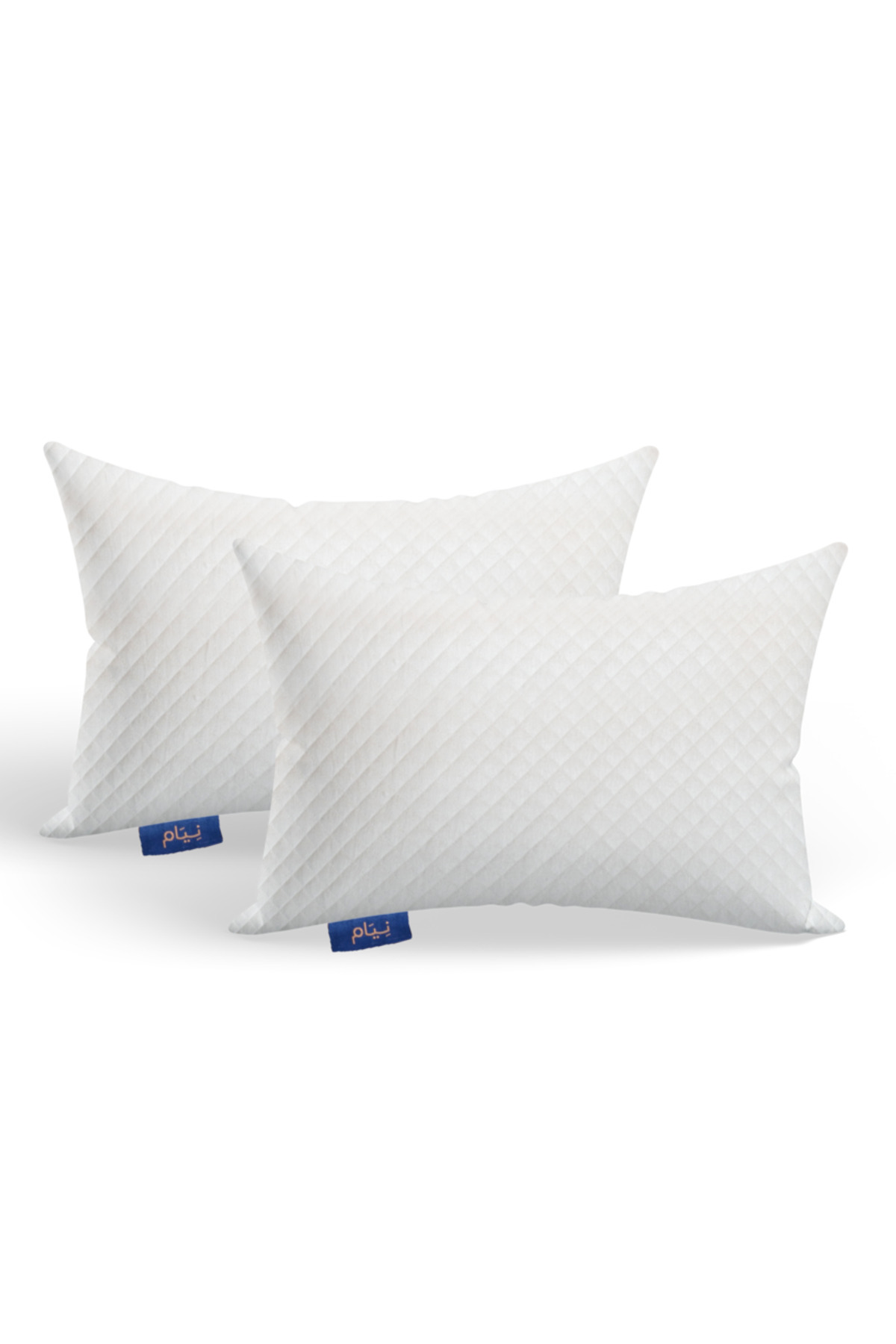 Neyam طقم وسادة من قطعتين مع حشوة إسفنجية إضافية وغطاء وسادة قابل للغسل، 43 × 40 × 21 سم