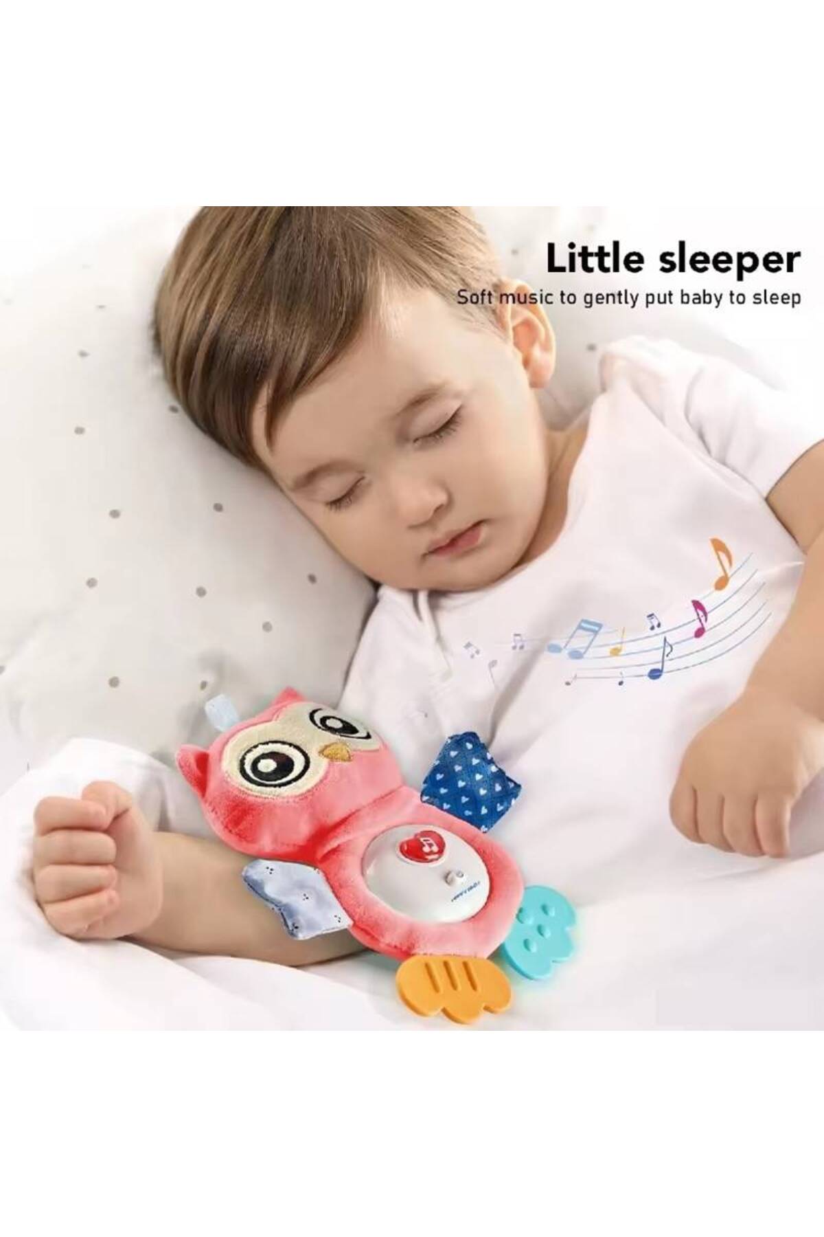 hediyecik Bebek Uyku Arkadaşı Sevimli Peluş Baykuş Sesli Işıklı Diş Kaşıyıcılı 19 Cm fotoğrafı 2 (önizleme)
