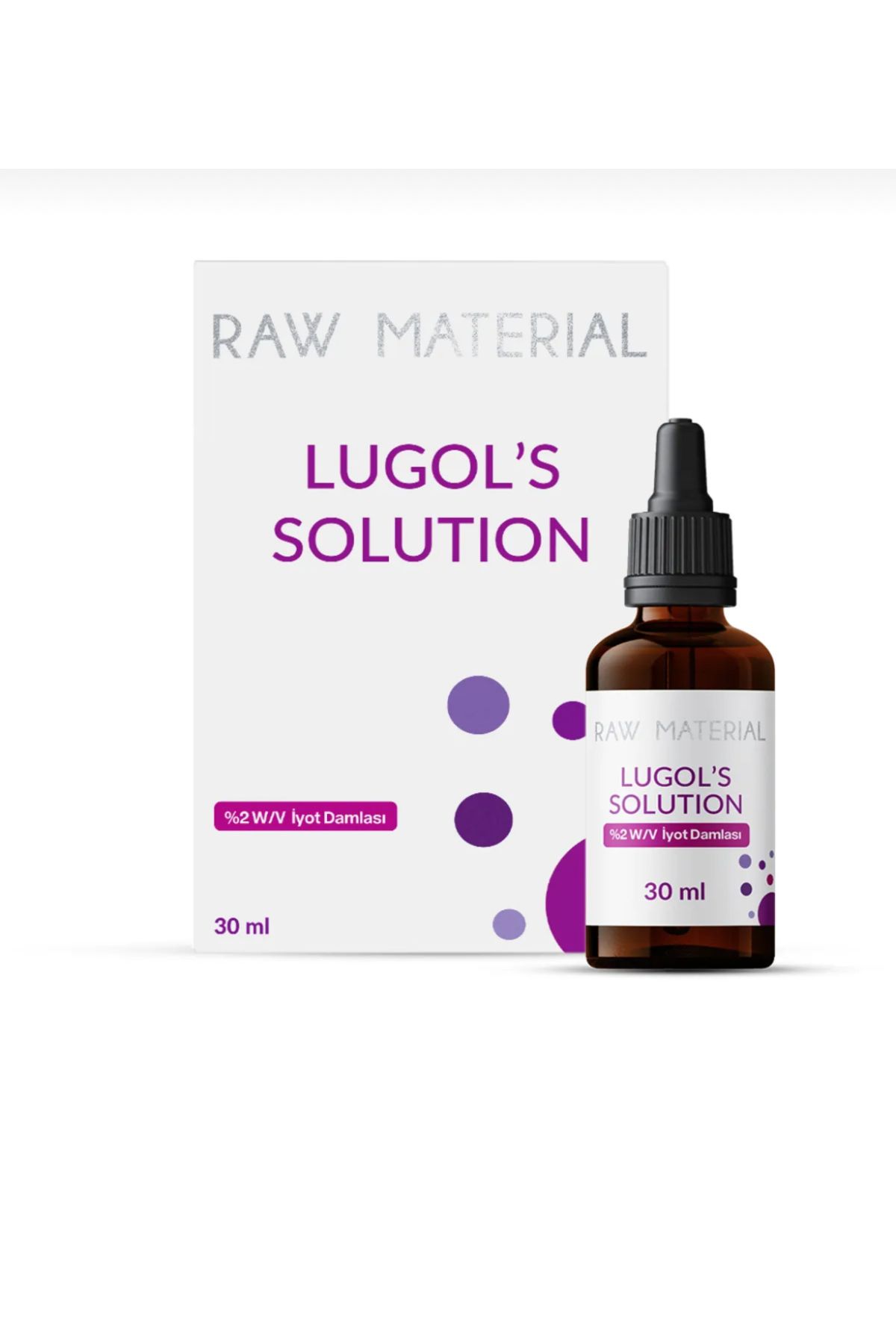 Raw Material-Lugols Solution Iodine 2% Drops 30 ml 1
