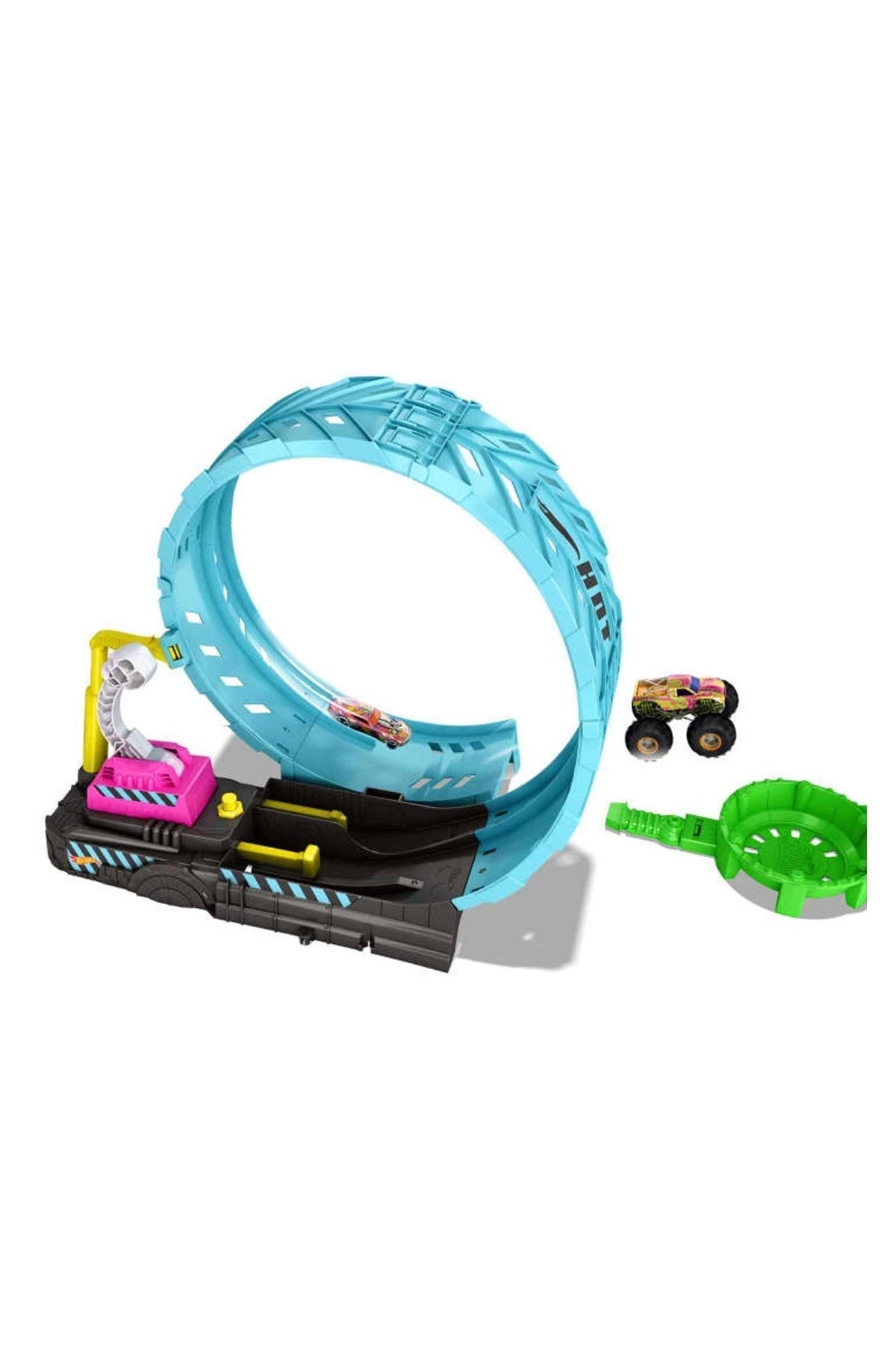 HOT WHEELS HBN02 Monster Trucks Karanlıkta Parlayan Çemberde Yarış Seti fotoğrafı 2 (önizleme)