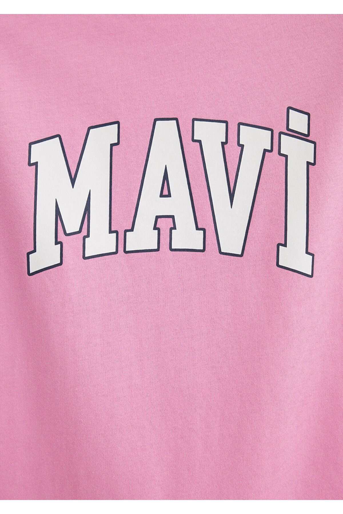 Mavi-Rosafarbenes T-Shirt mit Logo-Print, Übergröße/weiter Schnitt 1600843-71032 6