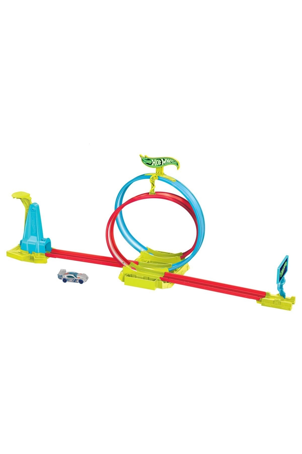 HOT WHEELS HPC05 Hot Wheels Neon Yarışlar Çifte Çemberde Yarış Seti fotoğrafı 4 (önizleme)