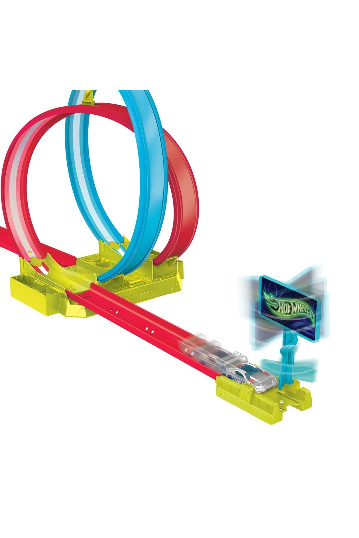 HOT WHEELS HPC05 Hot Wheels Neon Yarışlar Çifte Çemberde Yarış Seti fotoğrafı 3 (önizleme)