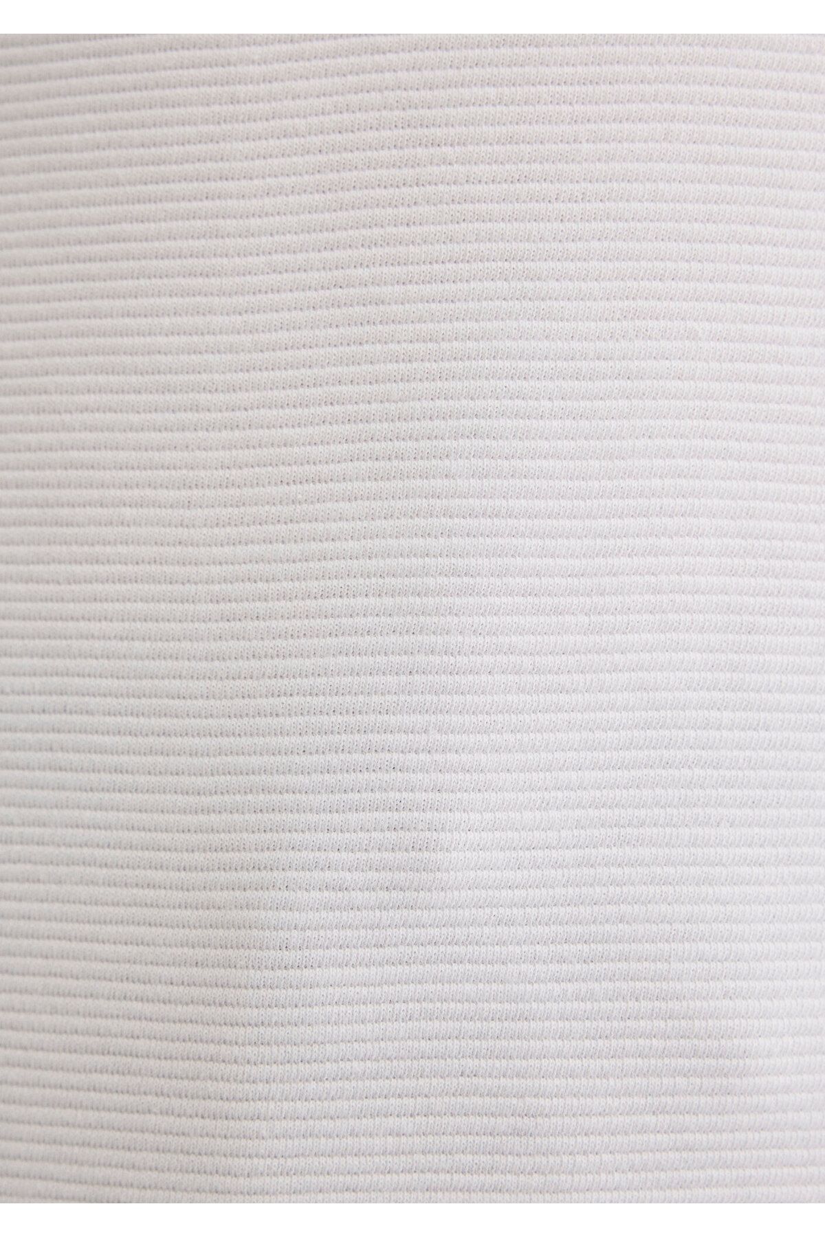 Mavi-White Slim Fit Long Sleeve T-Shirt -064622-20454 6